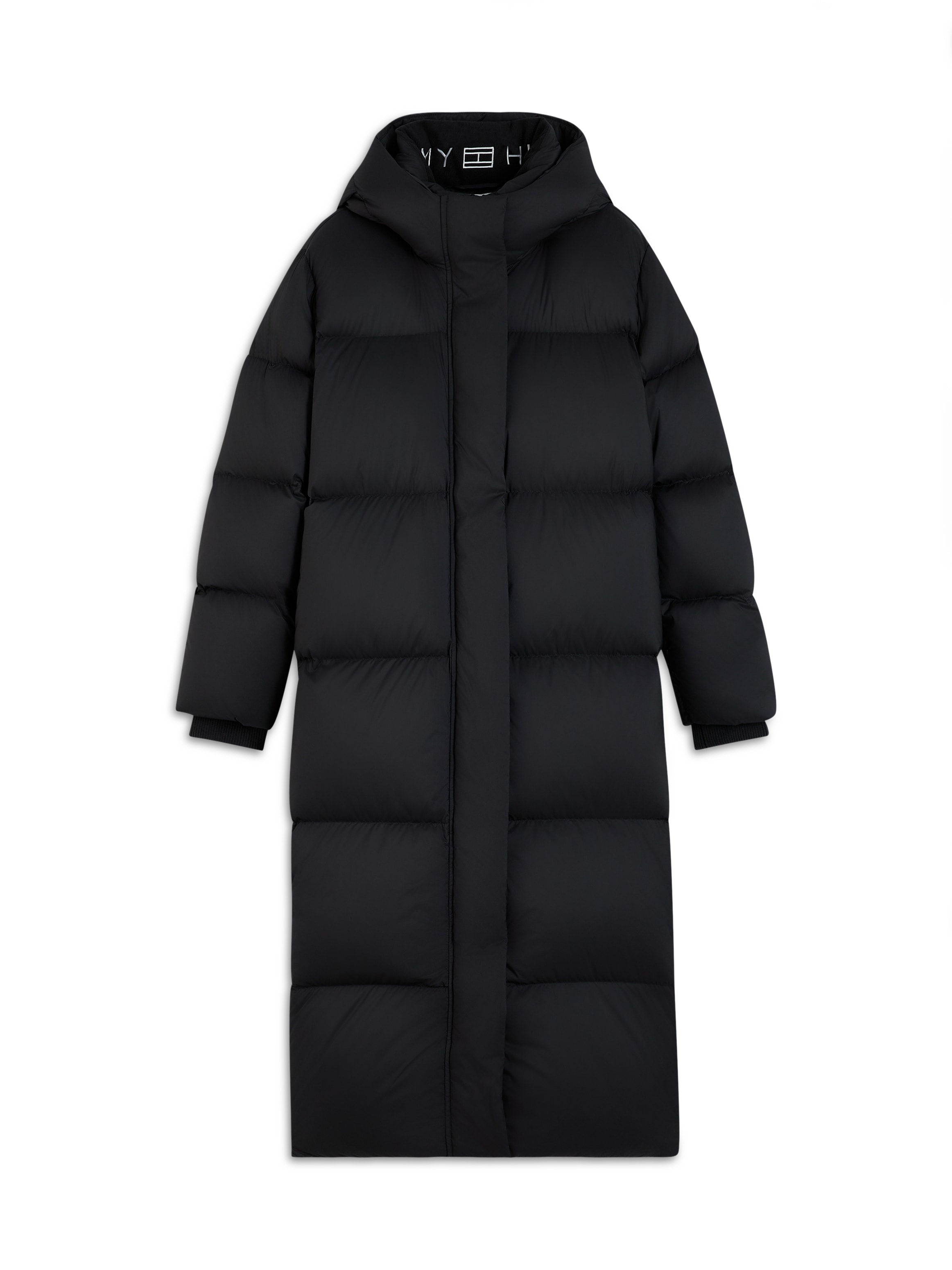 Tommy Hilfiger Steppmantel "DOWN MAXI MODERN COAT" Kunstfaser, Kapuze