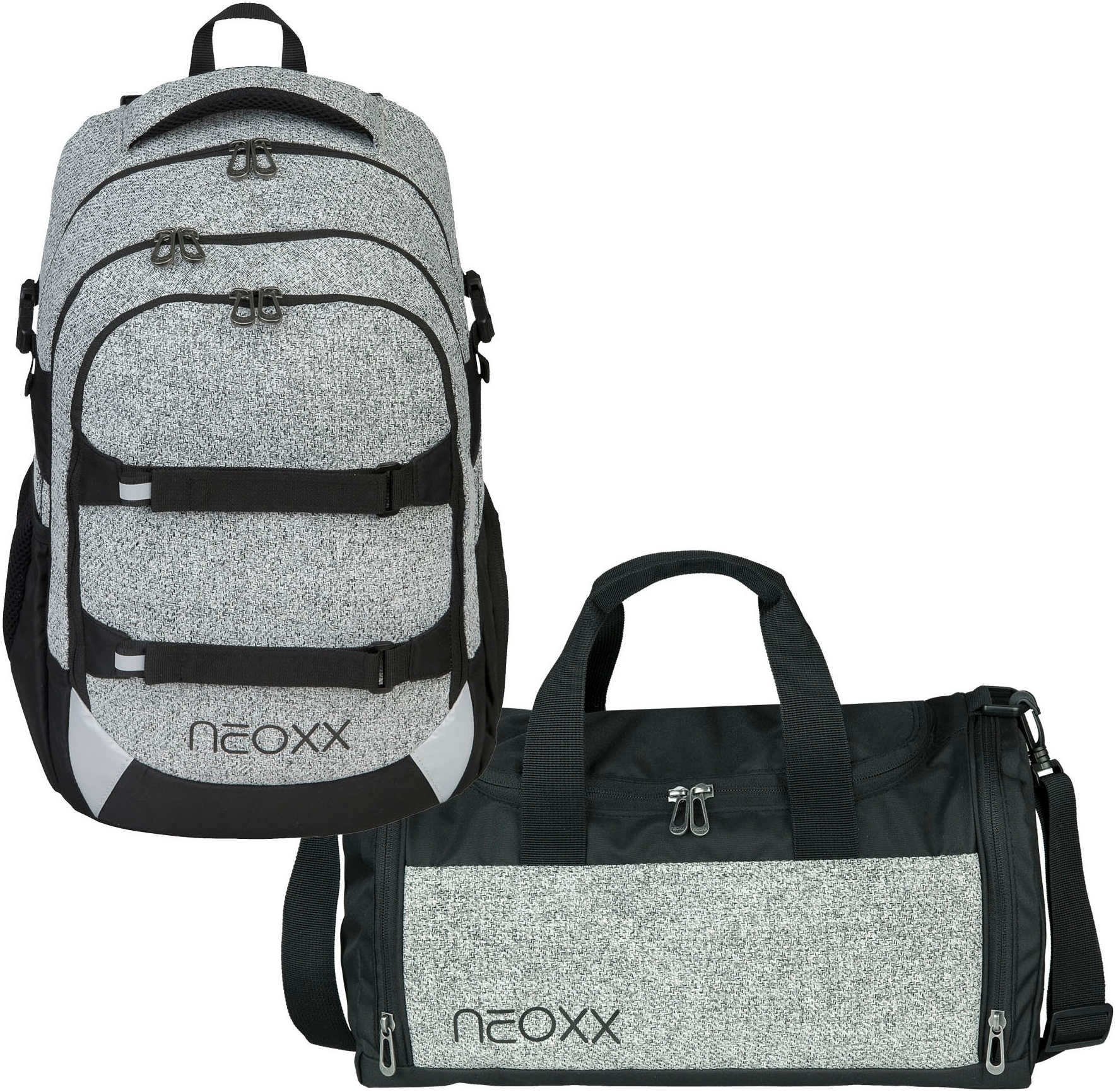 neoxx Schulrucksack »Wool the World Rucksack & Sporttasche«, Reflektorflächen, aus recycelten PET-Flaschen