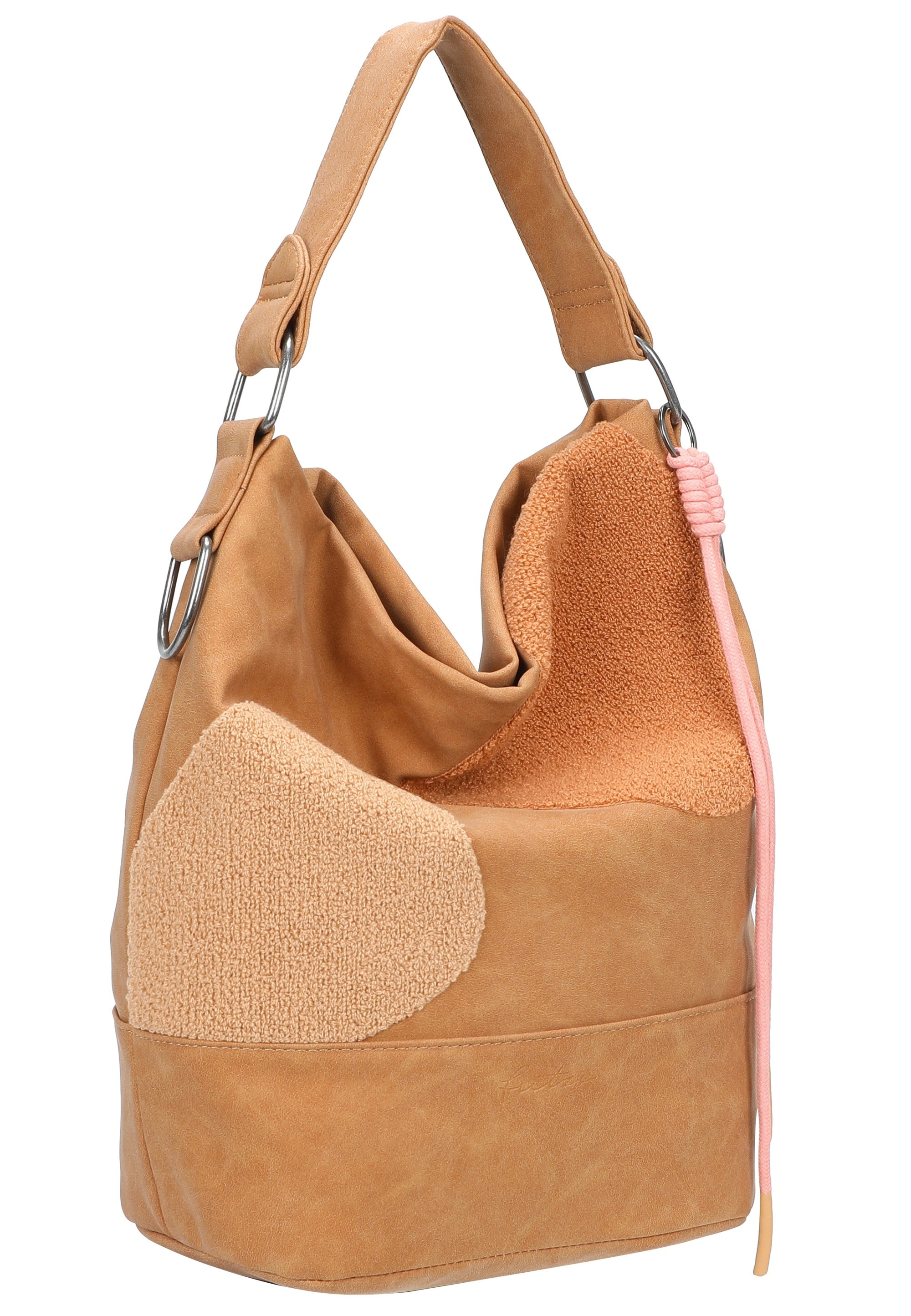 Fritzi aus Preußen Schultertasche »Olga Limited Happy Flocked Jive Soft Berry« mit moderner Flockung