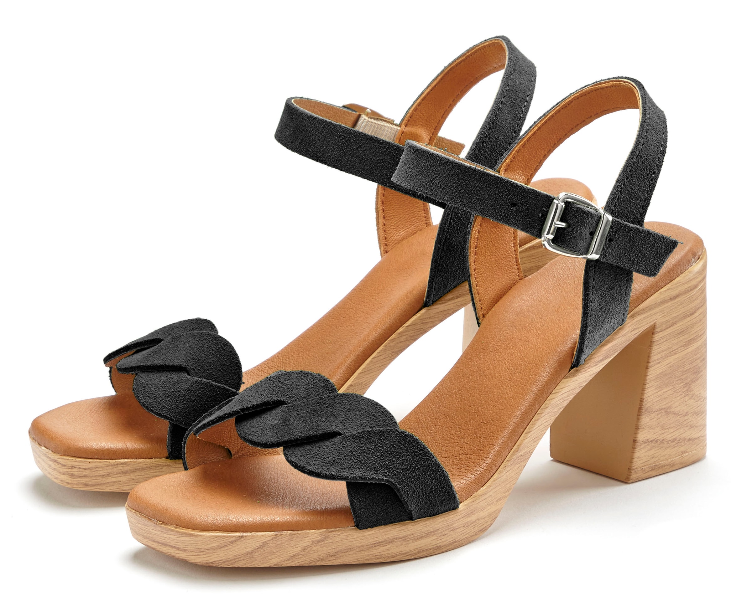 LASCANA Riemchensandalette "Sandale, Sandalette, Sommerschuh" aus weichem L günstig online kaufen
