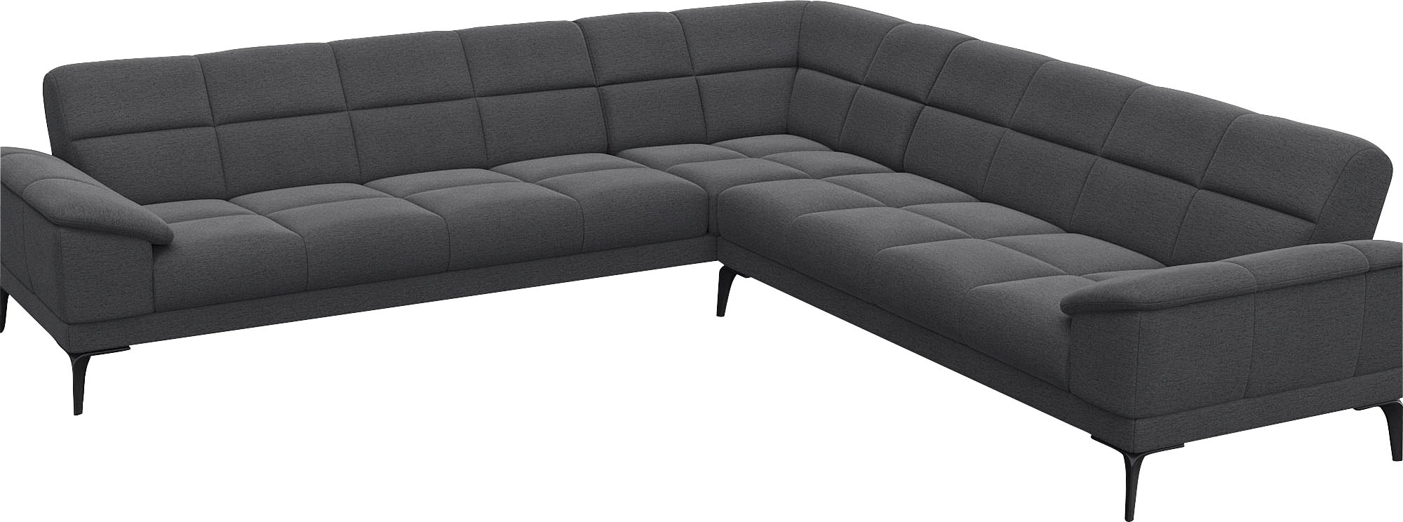 FLEXLUX Ecksofa "Viale L-Form, mit attraktiver und aktueller Rückensteppung günstig online kaufen