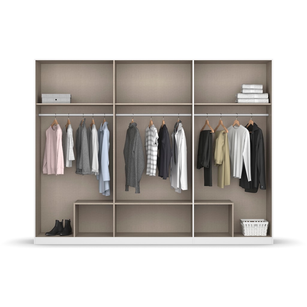 rauch Kleiderschrank »Gamma Drehtürenschrank Garderobe Schrank mit Spiegel«, in schlichtem Design mit Schubkästen und Spiegel, in 3 Breiten