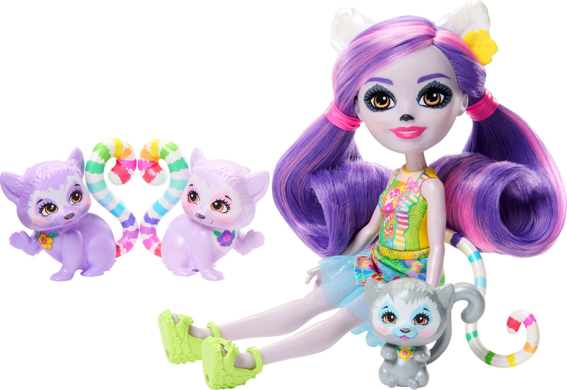 Enchantimals Minipuppe »Sunshine Beach, Lorinda Lemur Familie«
