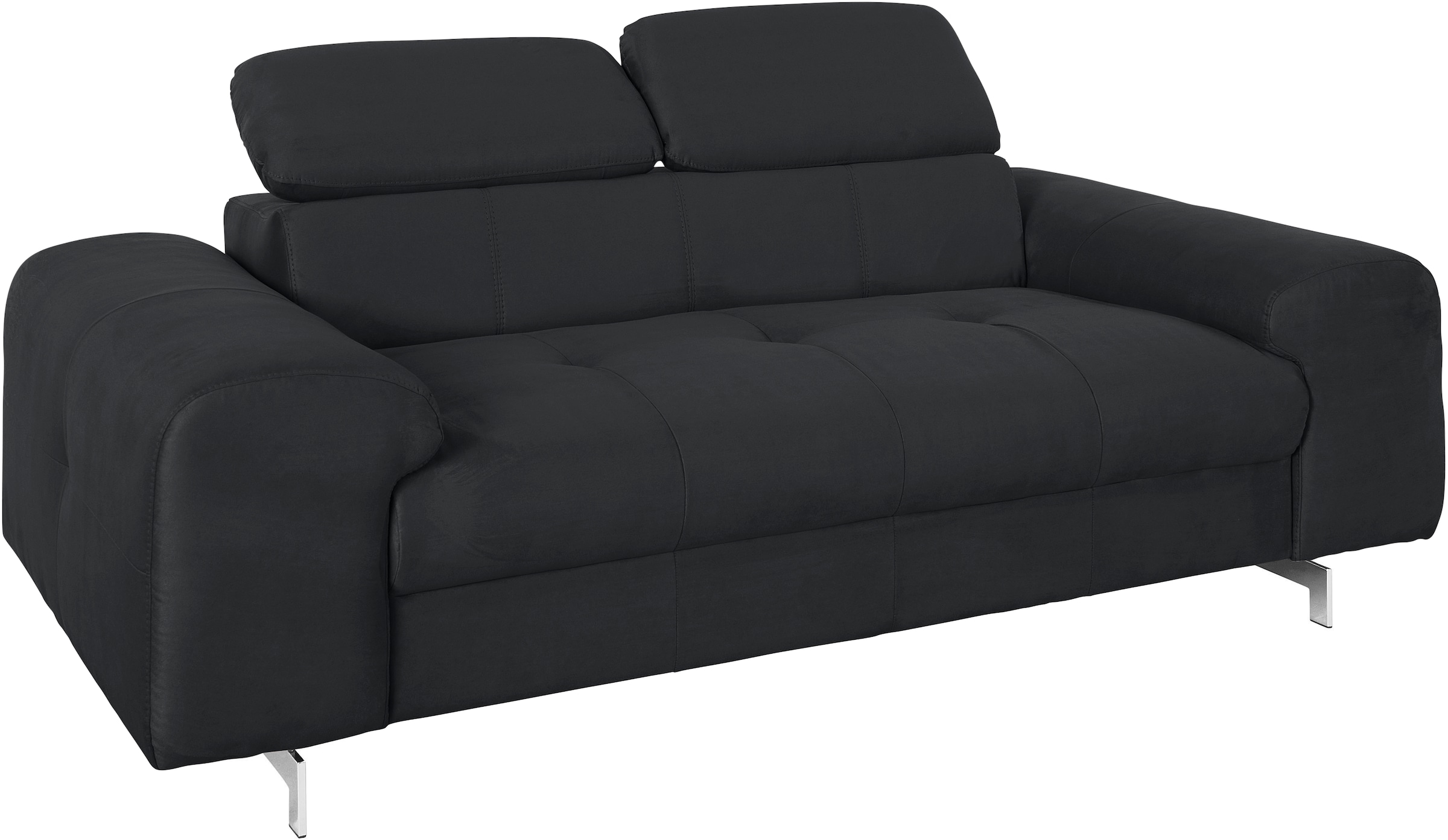 COTTA 2-Sitzer »Chef«, Big-Sofa mit Kopfteilverstellung, edle Metallkufen