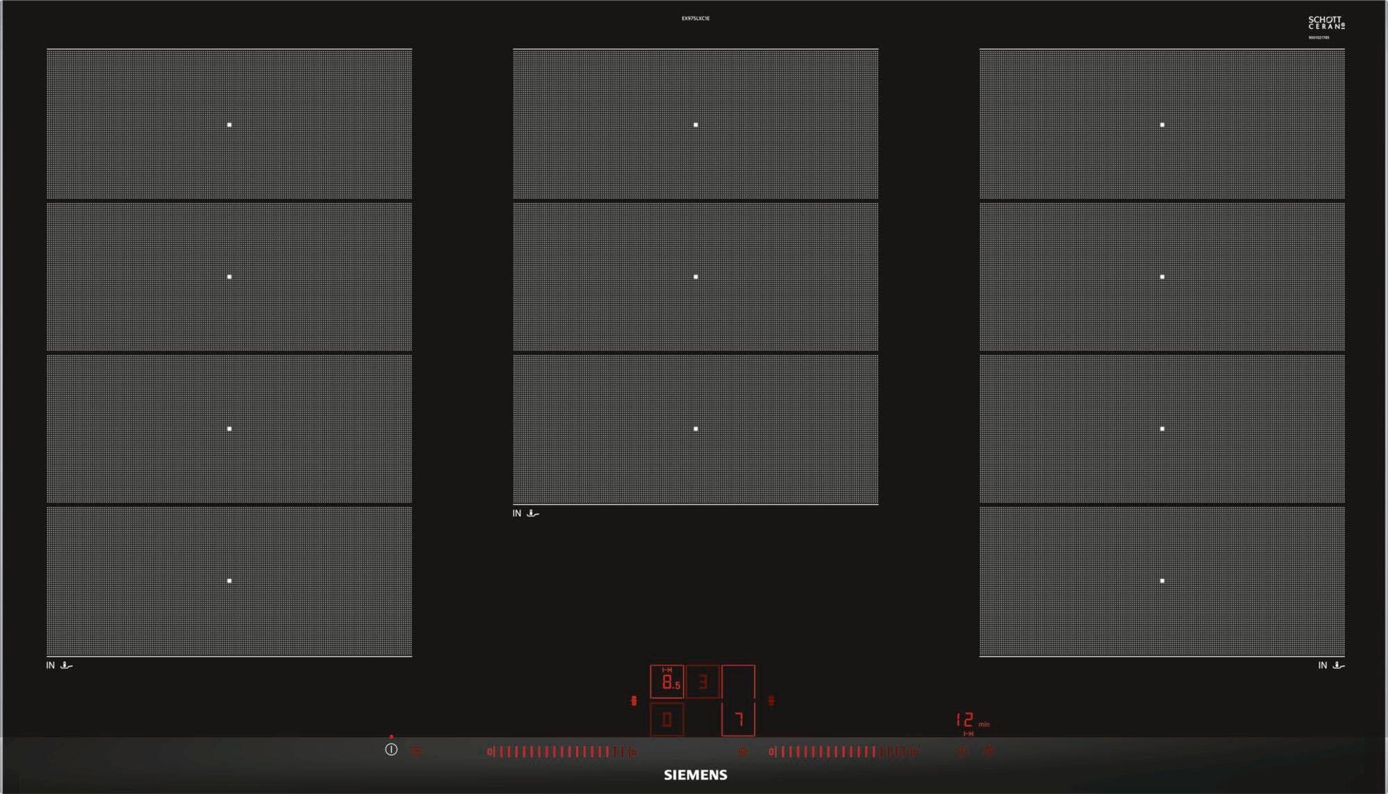SIEMENS Flex-Induktions-Kochfeld von SCHOTT CERAN "EX975LXC1E"