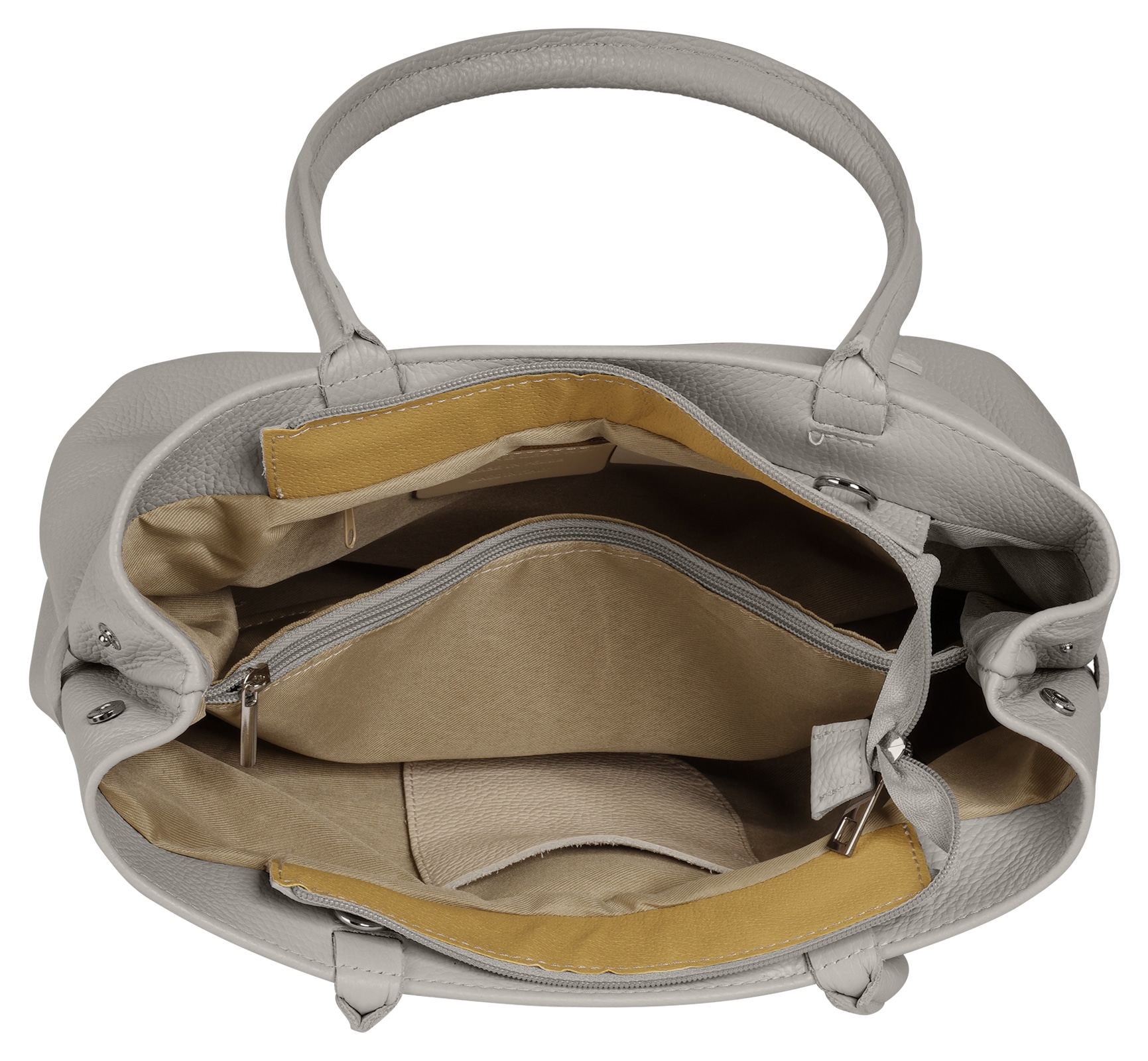 Cluty Henkeltasche, echt Leder, Made in Italy