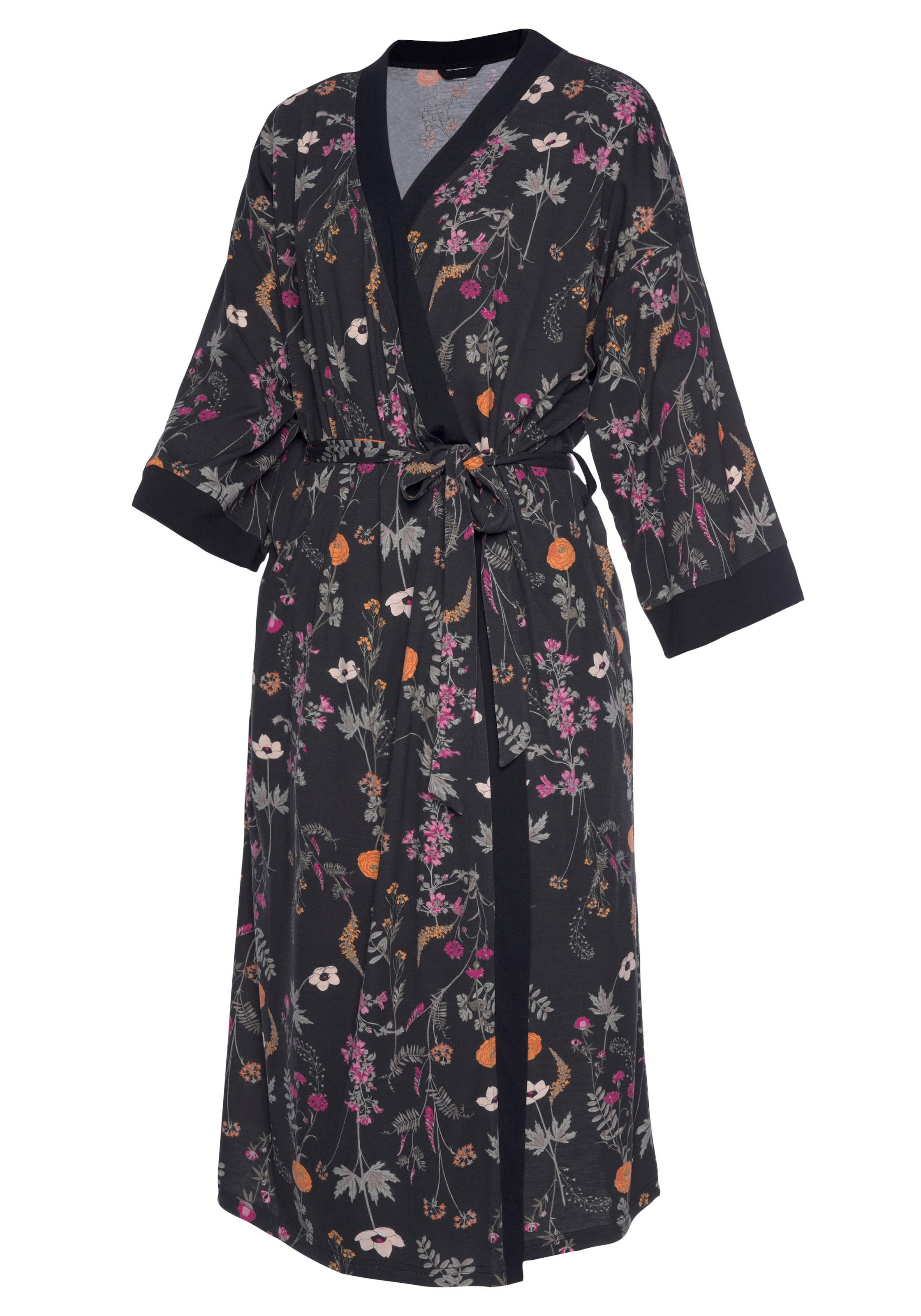 | online Kimono, mit LASCANA bestellen Muster Wildblumen BAUR