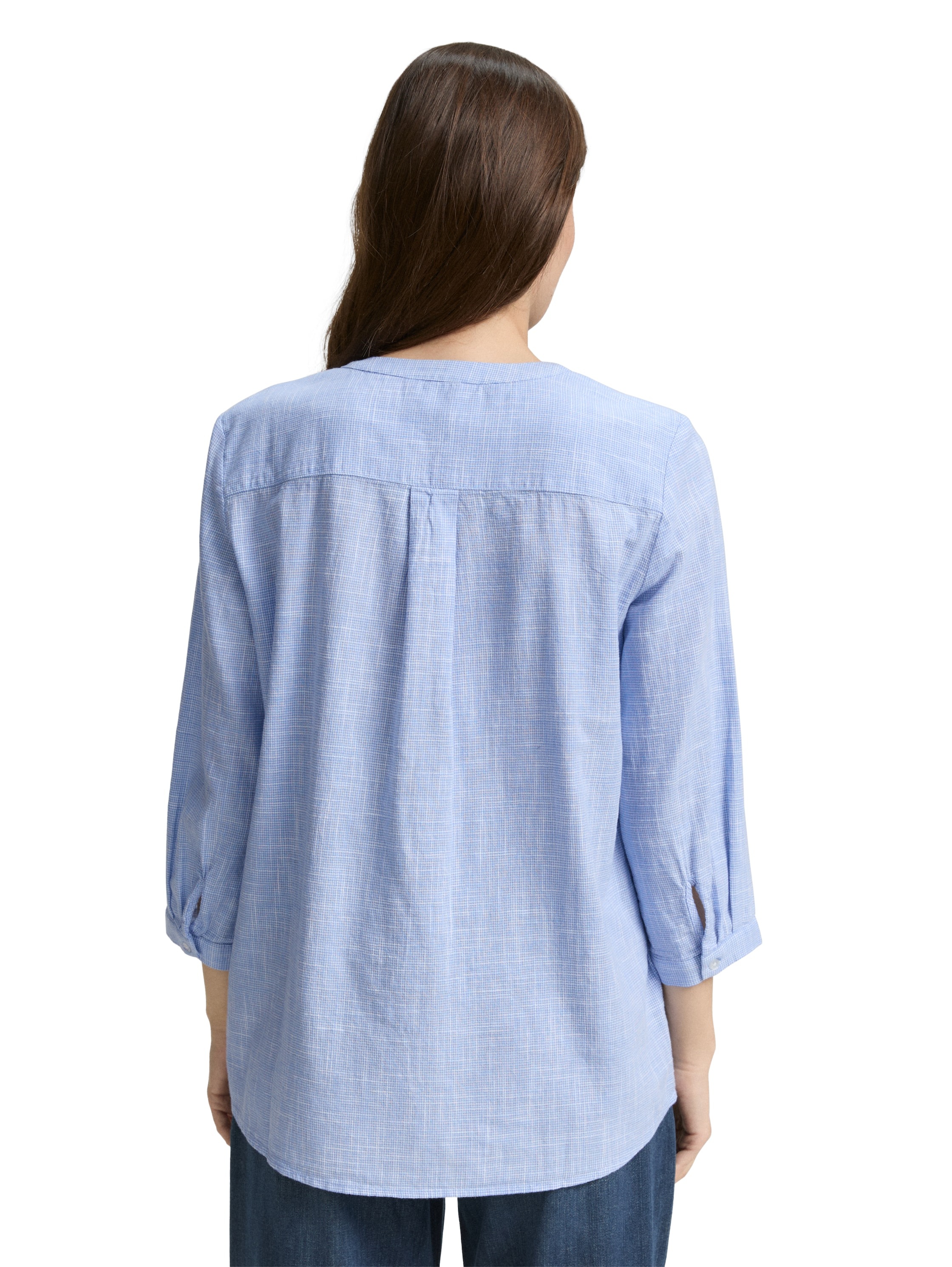 TOM TAILOR Klassische Bluse, mit geschlitztem Rundhalsausschnitt günstig online kaufen