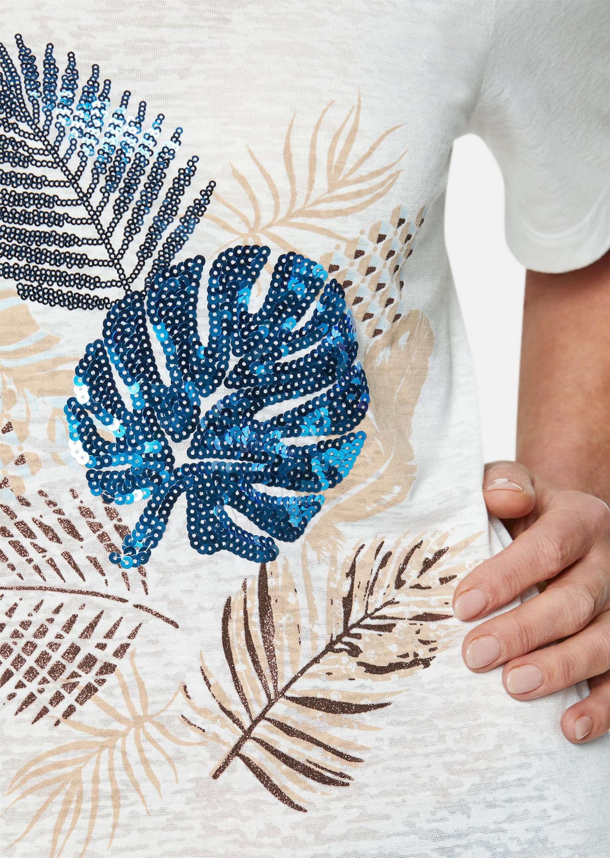 GOLDNER Print-Shirt »Panneauxshirt Edles Druckshirt mit glänzenden Pailetten«
