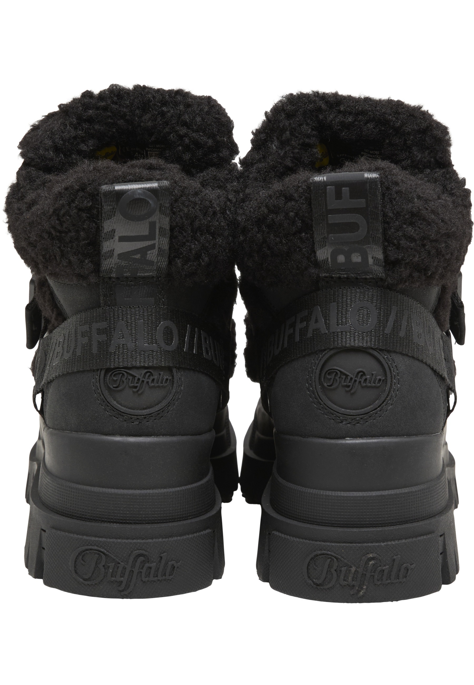 Buffalo Stiefel »Buffalo ASPHA COM MID WARM - VEGAN NUBUCK/FUR - BLACK«
