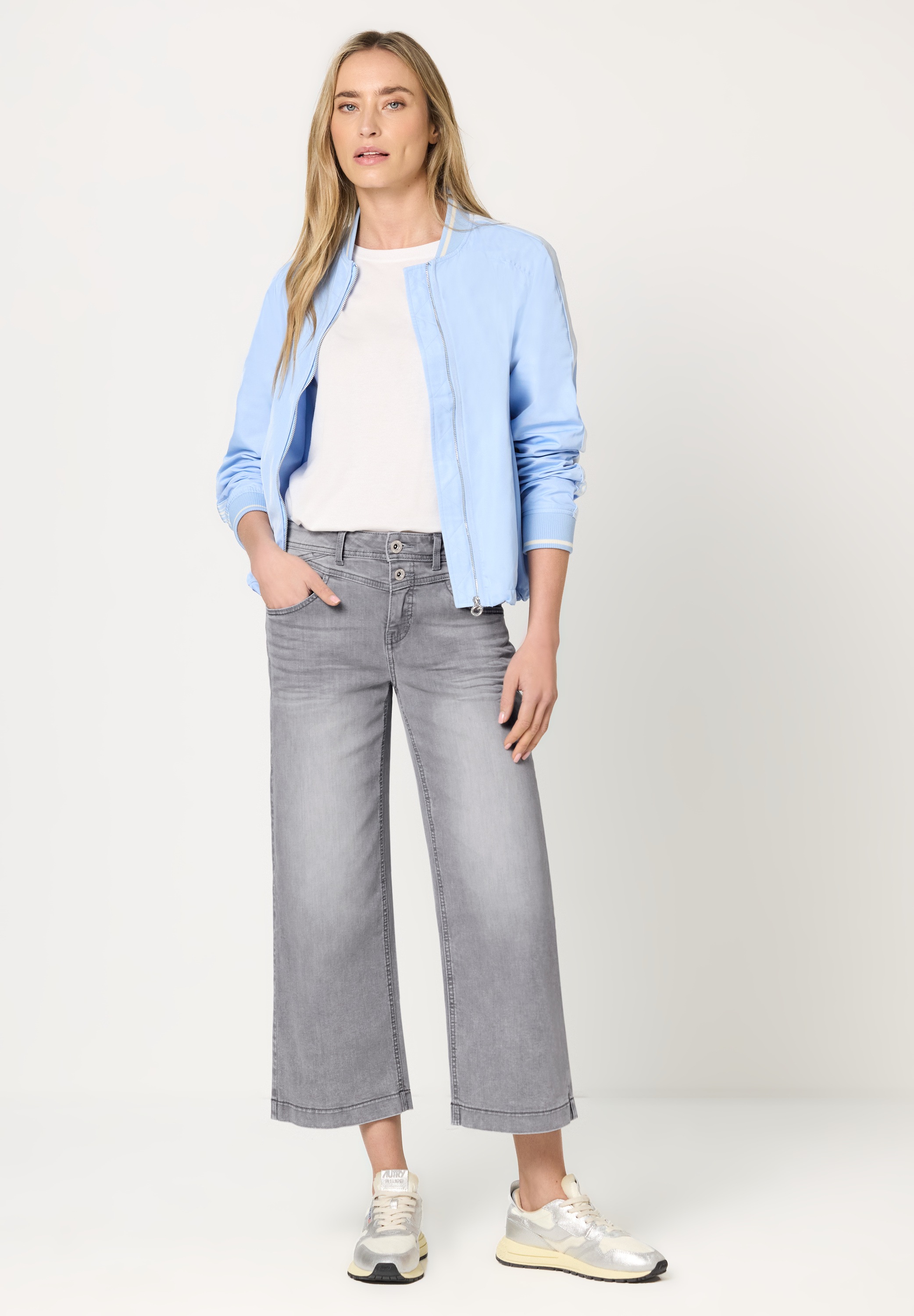 Cecil Loose-fit-Jeans im elastischen Materialmix