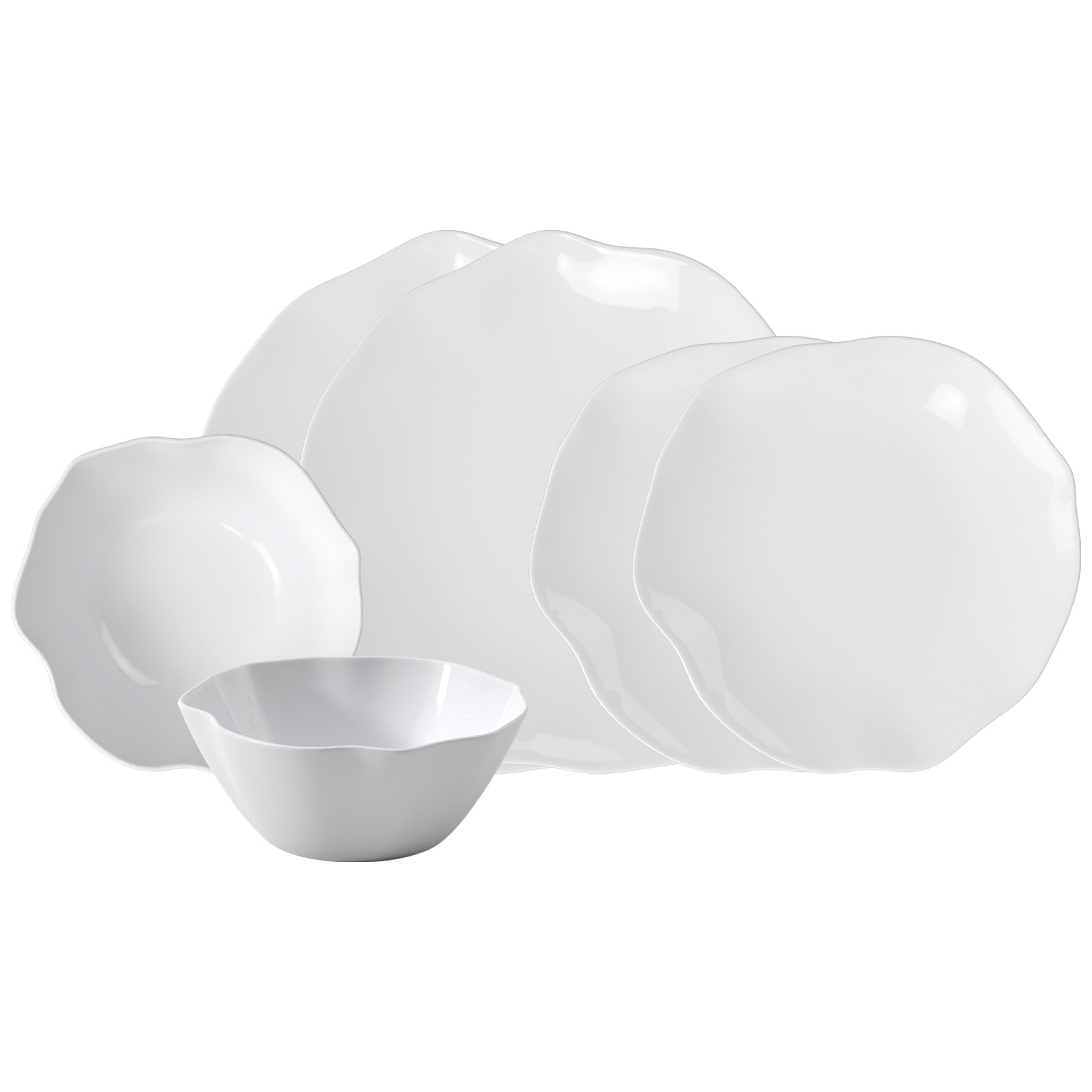 Villeroy & Boch Geschirr-Set "Basic-Set Pura 6er Set weiß" Spülmaschinenfest, Mikrowellensicher