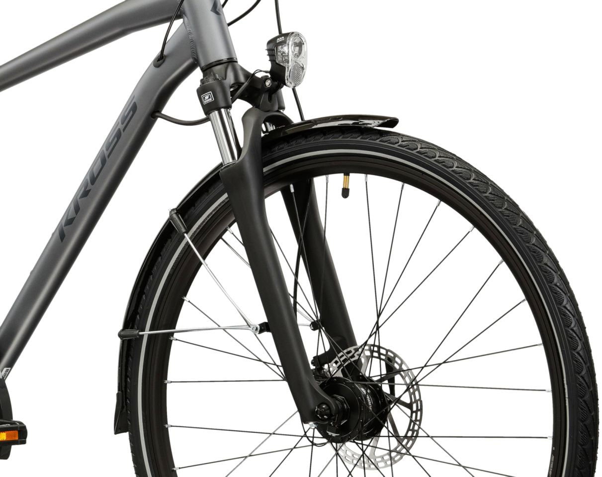 Kross Trekkingrad »Herren-Trekkingrad 28" Trans 4.0 Grau 24 Gänge« 24 Gang Shimano ACERA M3020 Schaltwerk Kettenschaltung