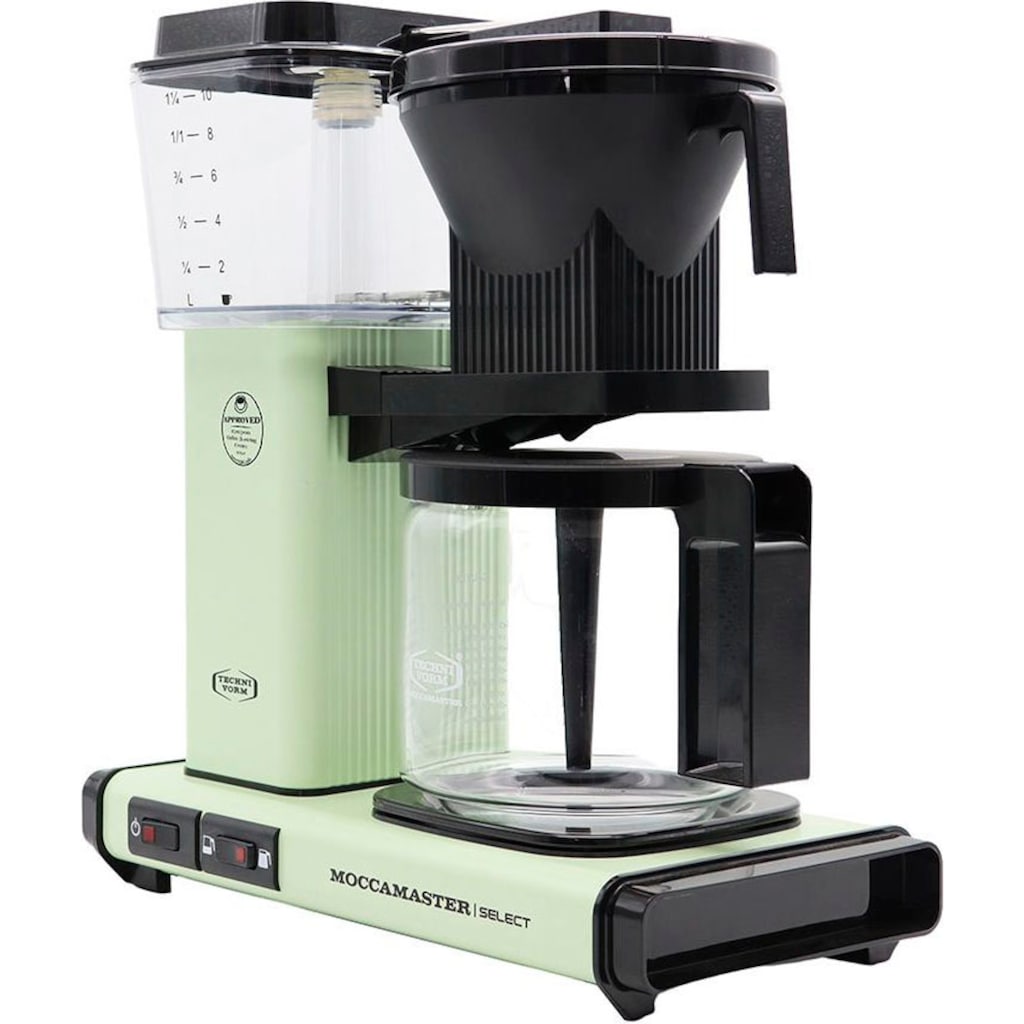 Moccamaster Filterkaffeemaschine »KBG Select pastel green«, 1,25 l Kaffeekanne, Papierfilter, 1x4