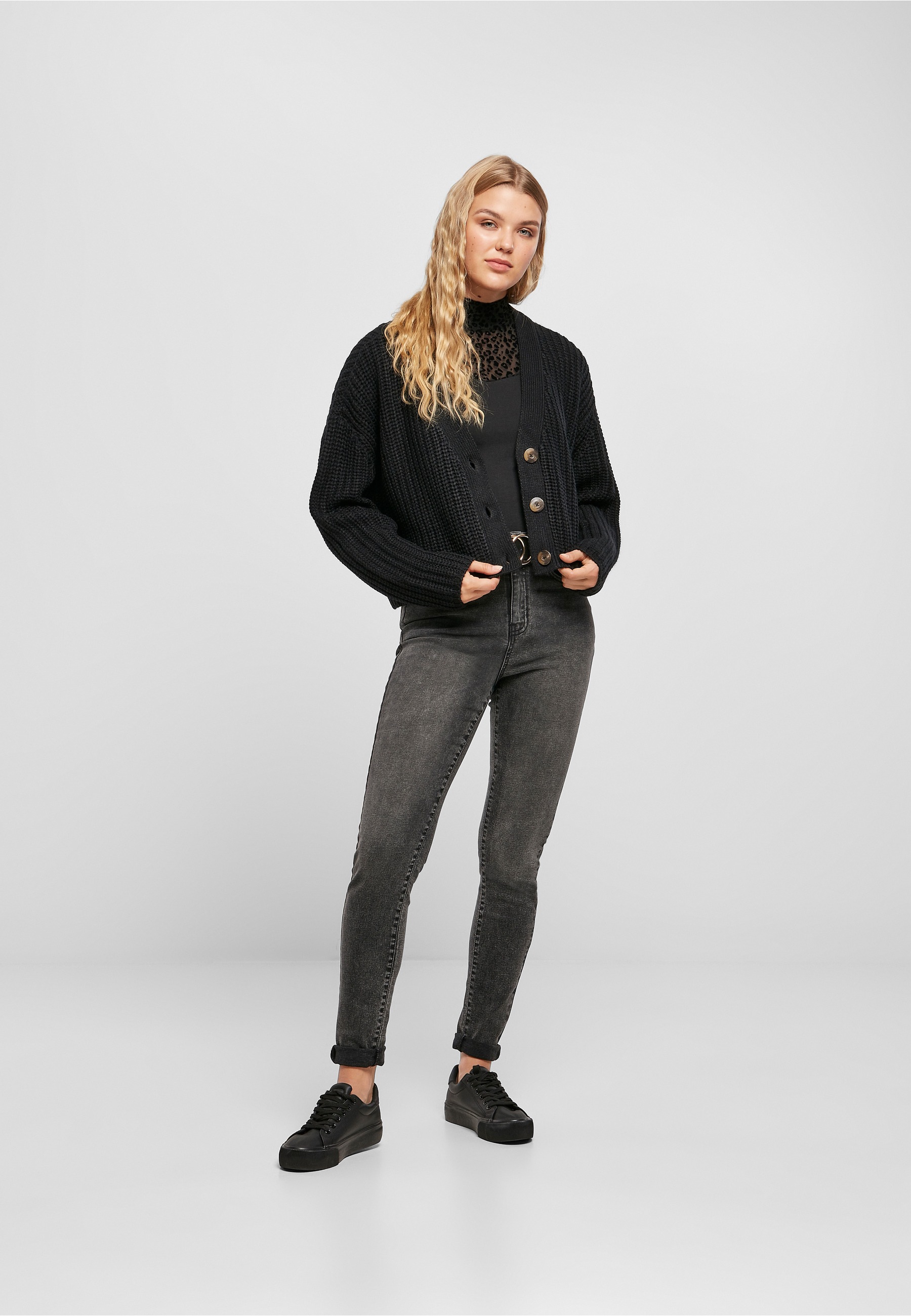 URBAN CLASSICS Cardigan »Urban Classics Damen Ladies Oversized Cardigan« 1 Stk.