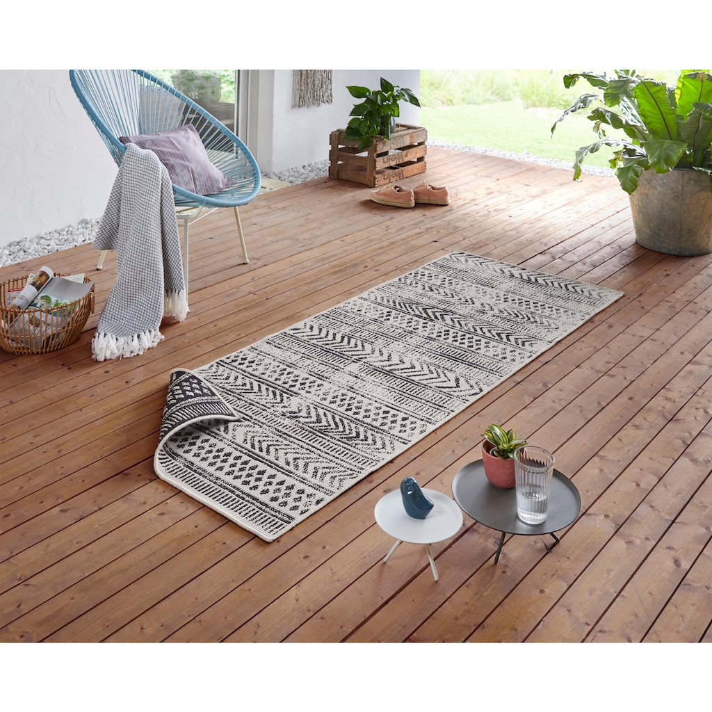 NORTHRUGS Läufer »BIRI«, rechteckig, In-& Outdoor, Wetterfest, Balkon, Garten, Wohnzimmer, Wasserfest, Boho