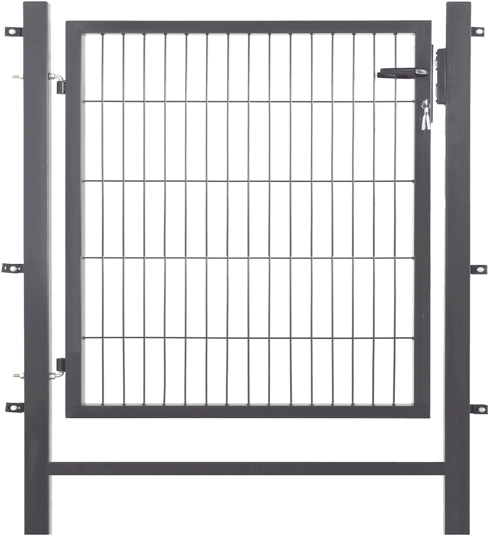 GARDEN N MORE Zauneinzeltür "Einzeltor Easy", (Set), 103 cm hoch, anthrazit