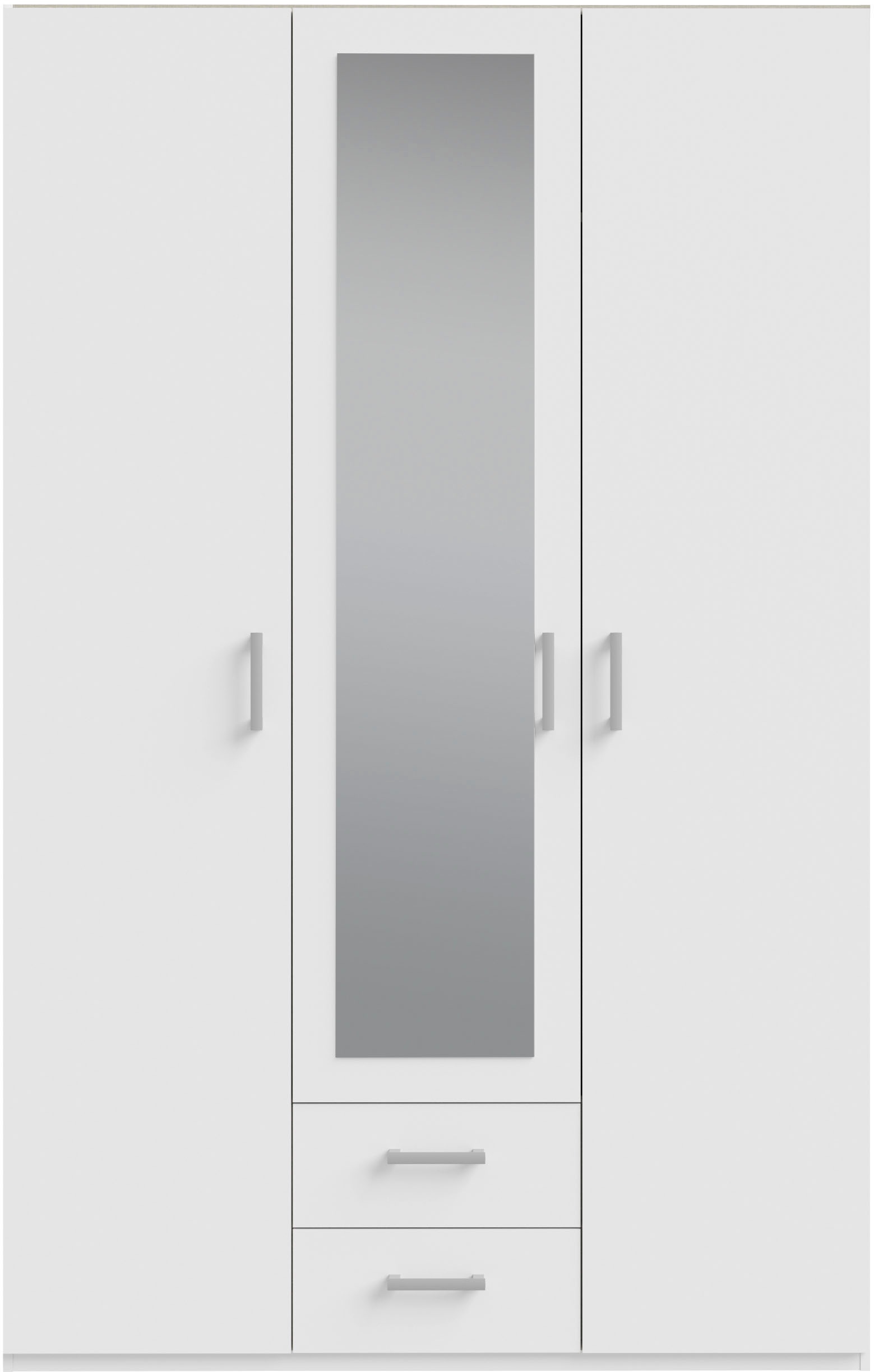 FORTE Drehtürenschrank, Drehtürenschrank, Spiegel, Stauraum, 2 Schubladen