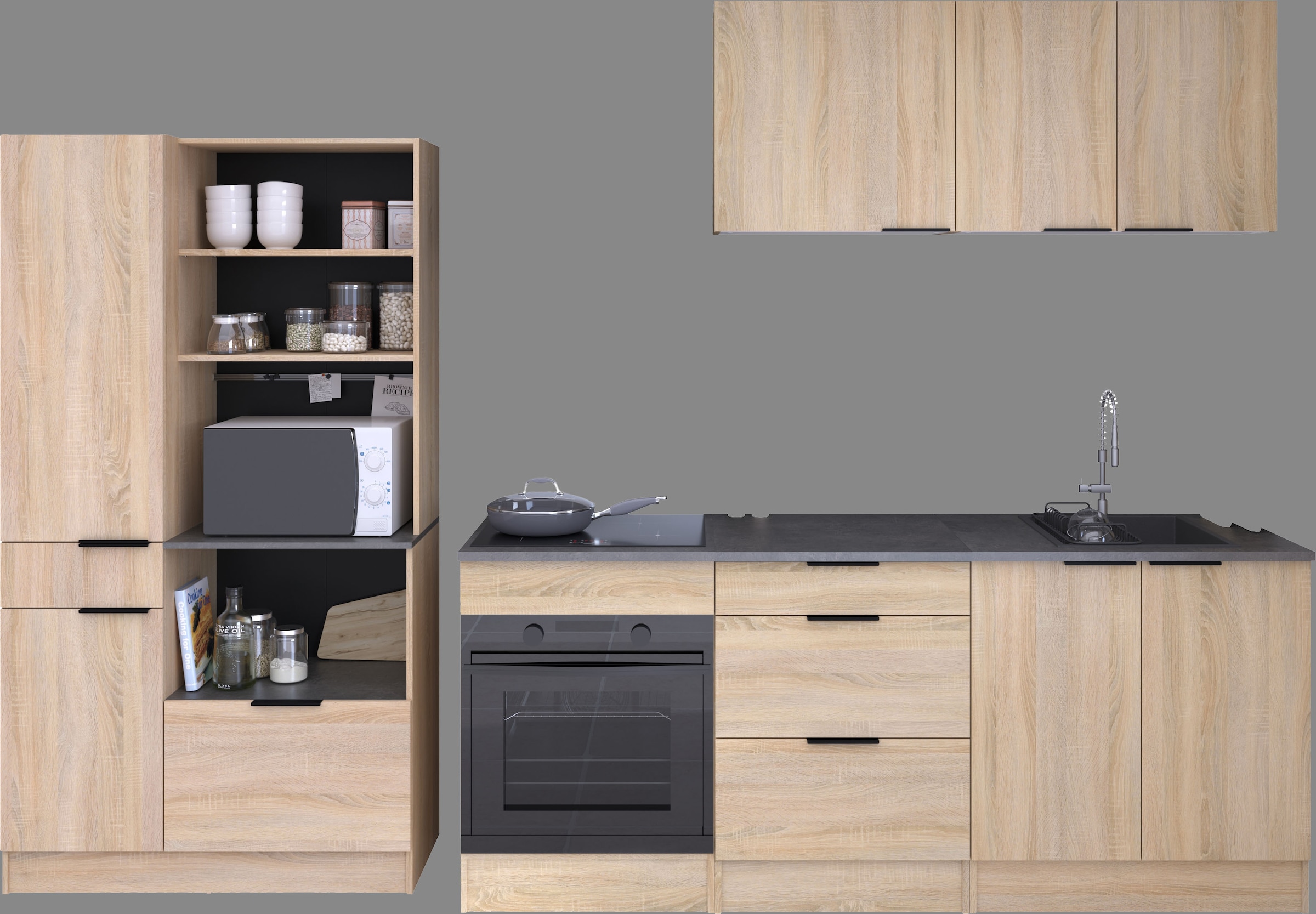 Parisot Schrank-Set "Breite 300 cm, ohne E-Geräte" 6 Stk. tlg. günstig online kaufen