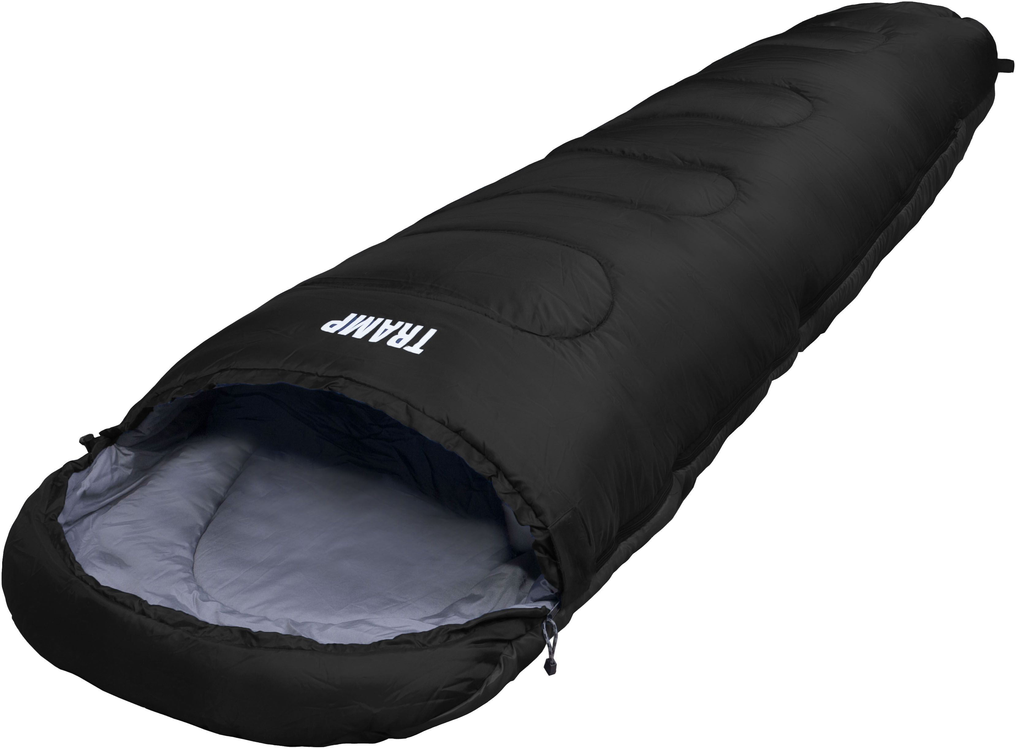 EXPLORER Mumienschlafsack "TRAMP Camping Schlafsack 230x80x55cm Outdoor", B/L: 80cm x 230cm,mit Reißverschluss, schwarz, Schlafsäcke, kombinierbar