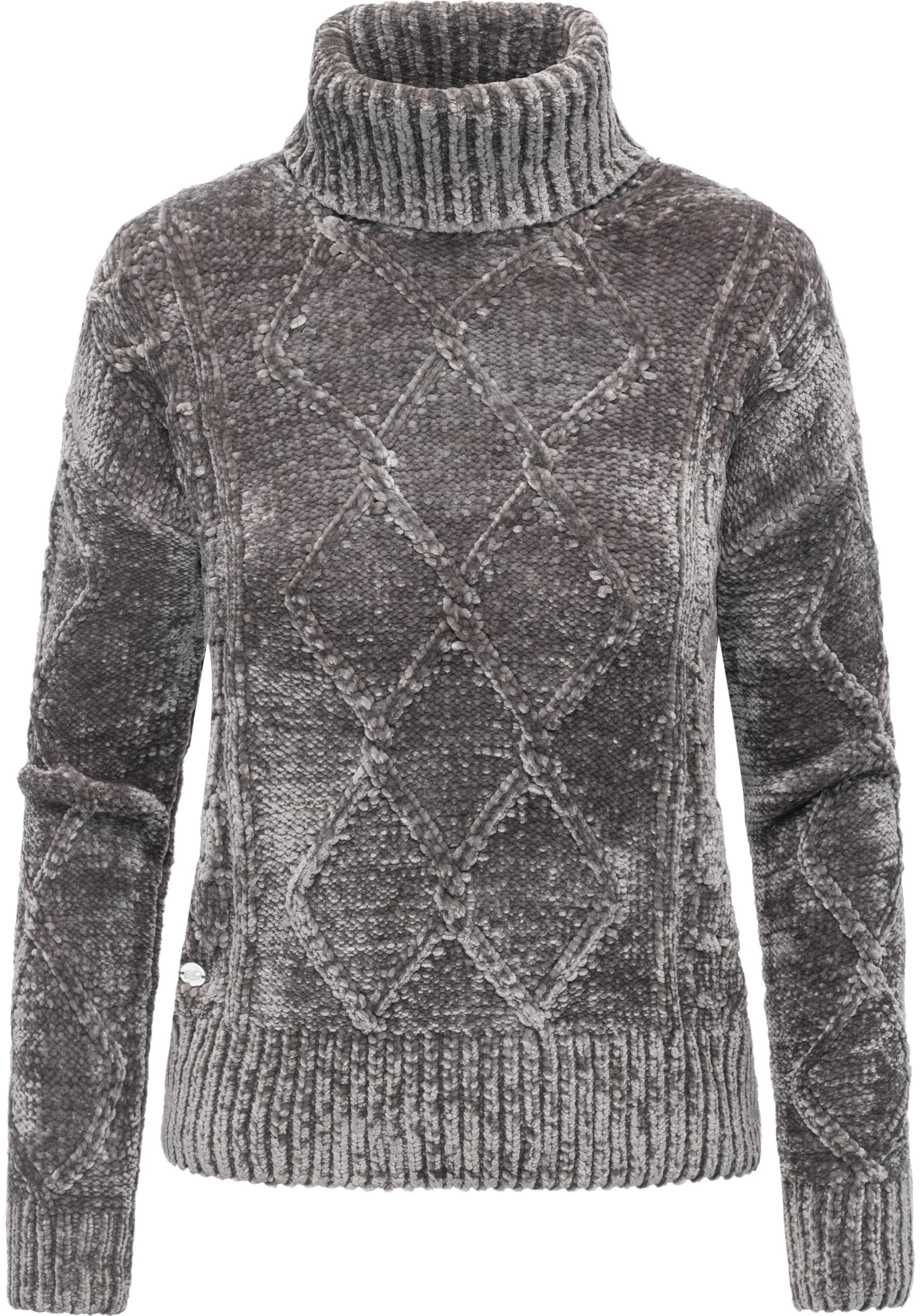 Ragwear Strickpullover "Janna Short", Gestrickter gemusterter Rollkragenpul günstig online kaufen