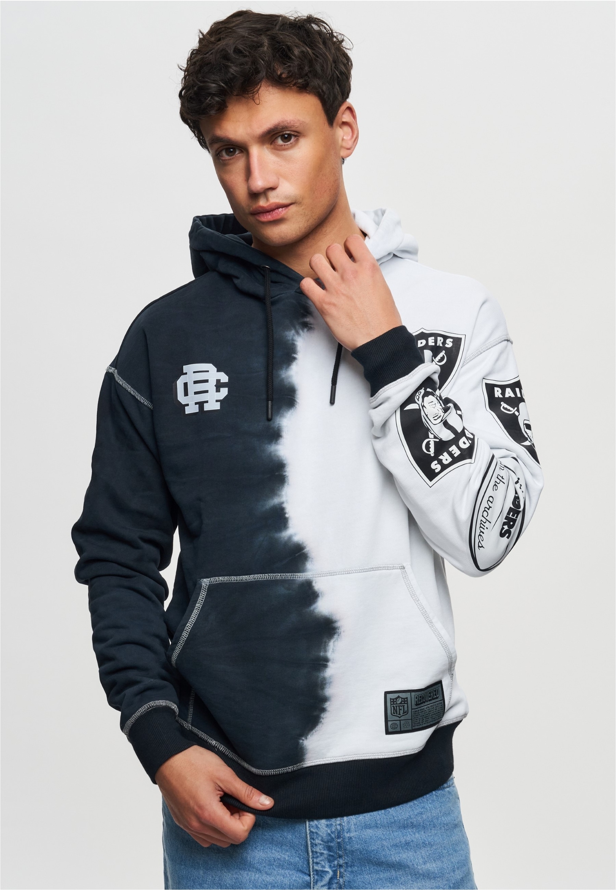 Recovered Kapuzensweatshirt »NFL Raiders Ink Dye Effect On«, für alle Las Vegas Raiders-Fans
