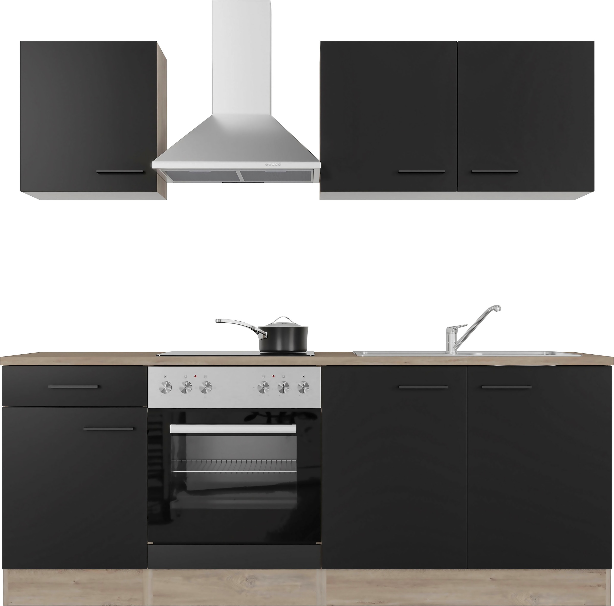 Flex-Well Küche »Capri«, mit und ohne E-Geräten erhältlich, Gesamtbreite 210 cm