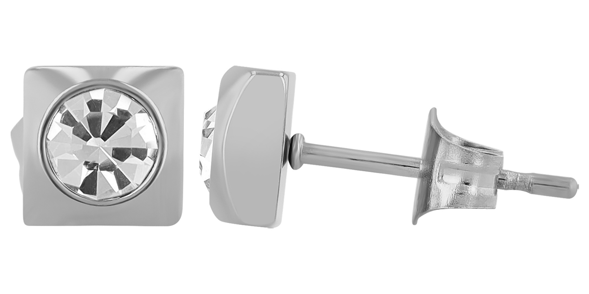 Adelia´s Paar Ohrhänger »Damen Ohrringe – Ohrstecker aus Edelstahl mit Strass Steinchen« Ein Geschenk, das Freude macht