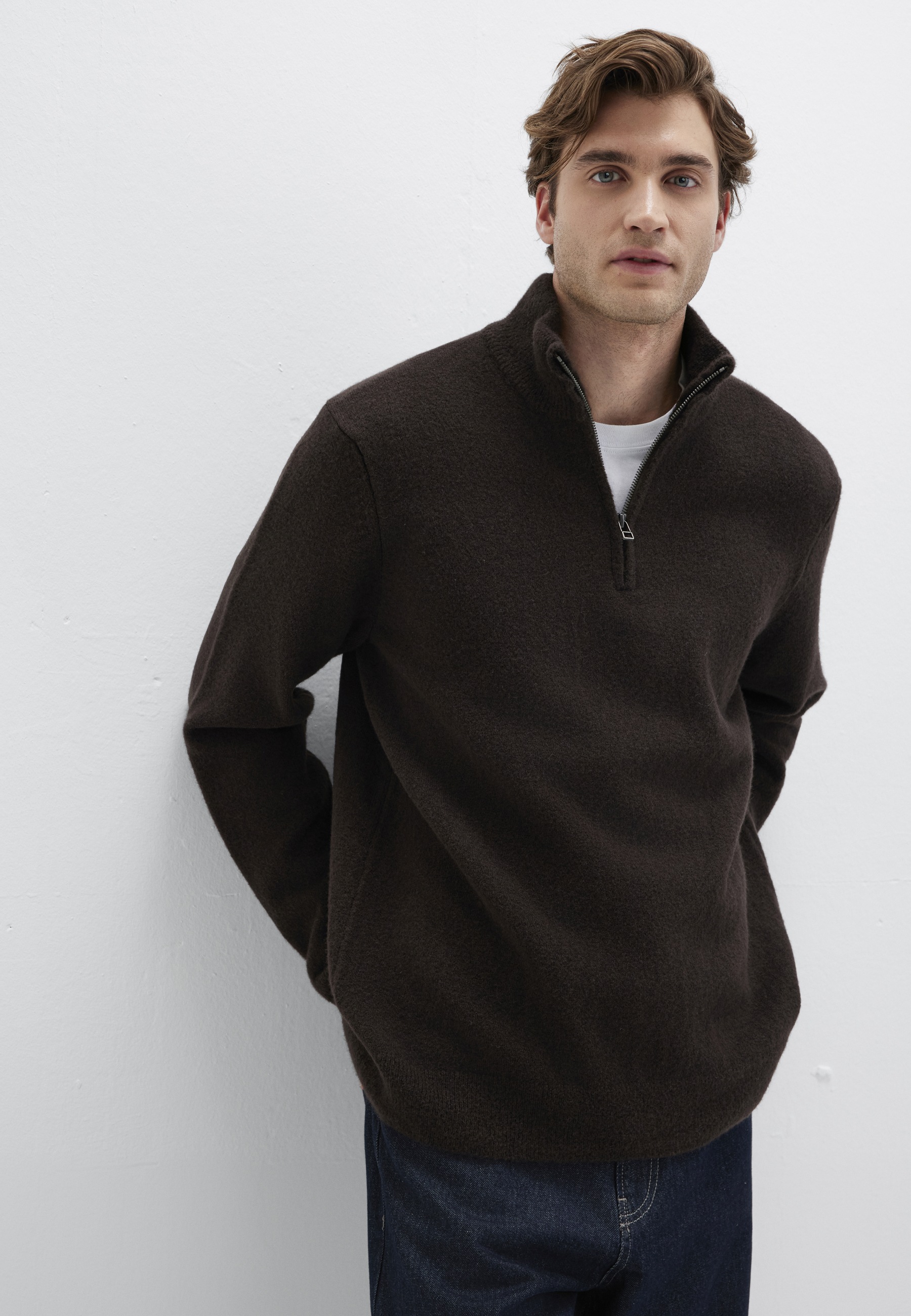 Thumbnail - Mavi Troyer "HALF ZIP SWEATER" Premium Strickpullover