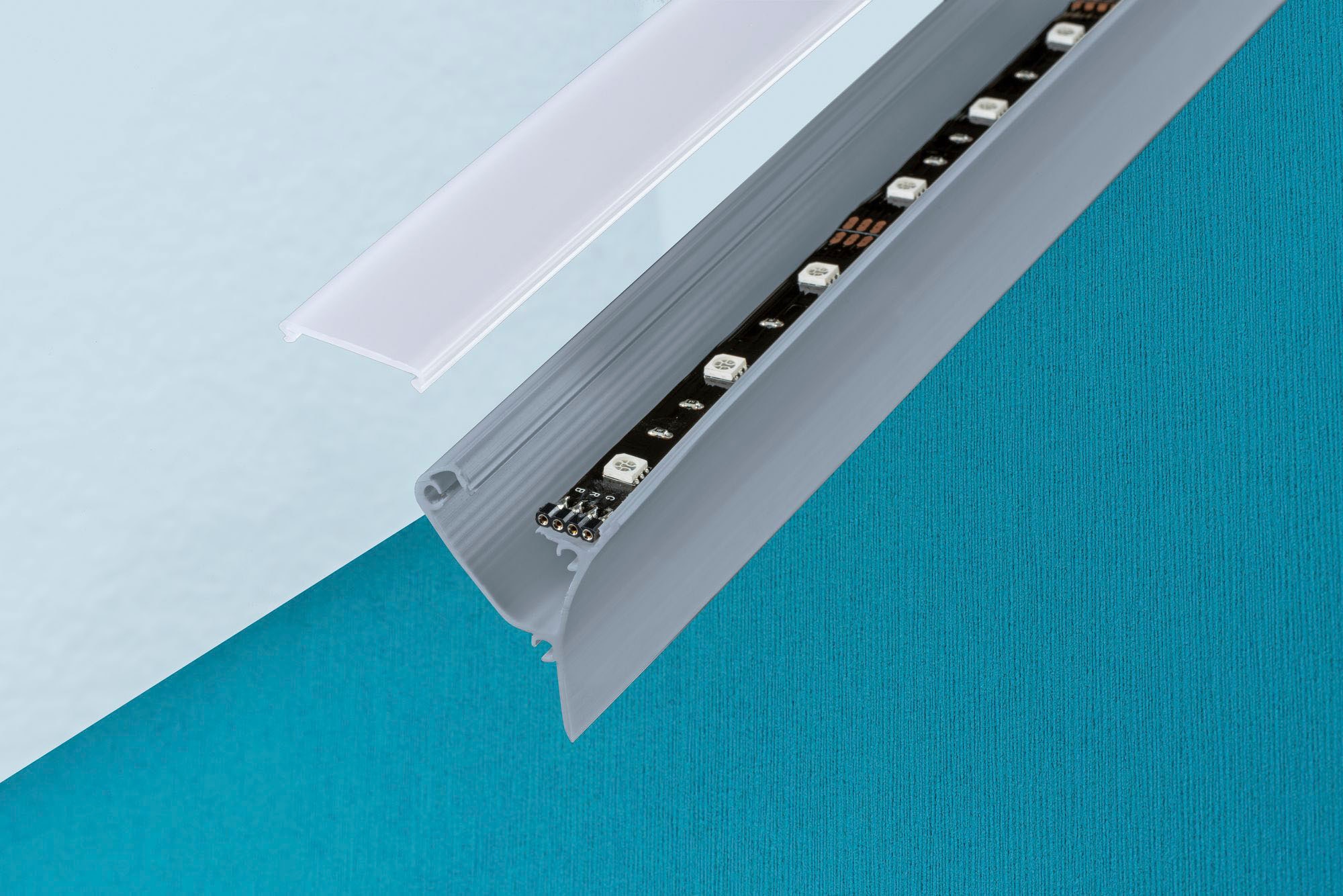 Paulmann LED-Streifen »Corner Profil 100 cm Grau, Kunststoff Grau,  Kunststoff« kaufen | BAUR