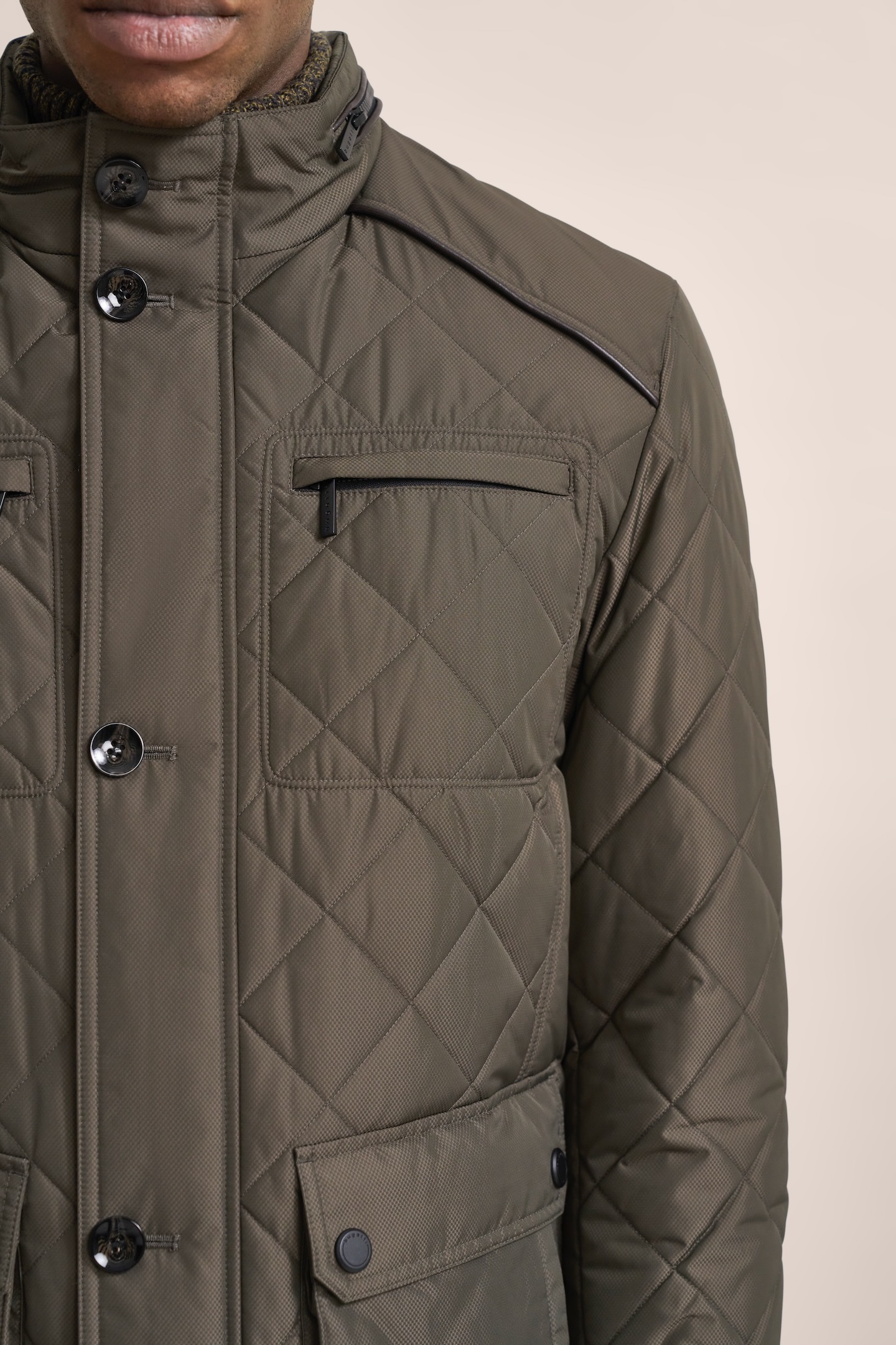 bugatti Langjacke, ohne Kapuze, im Rautenstepp