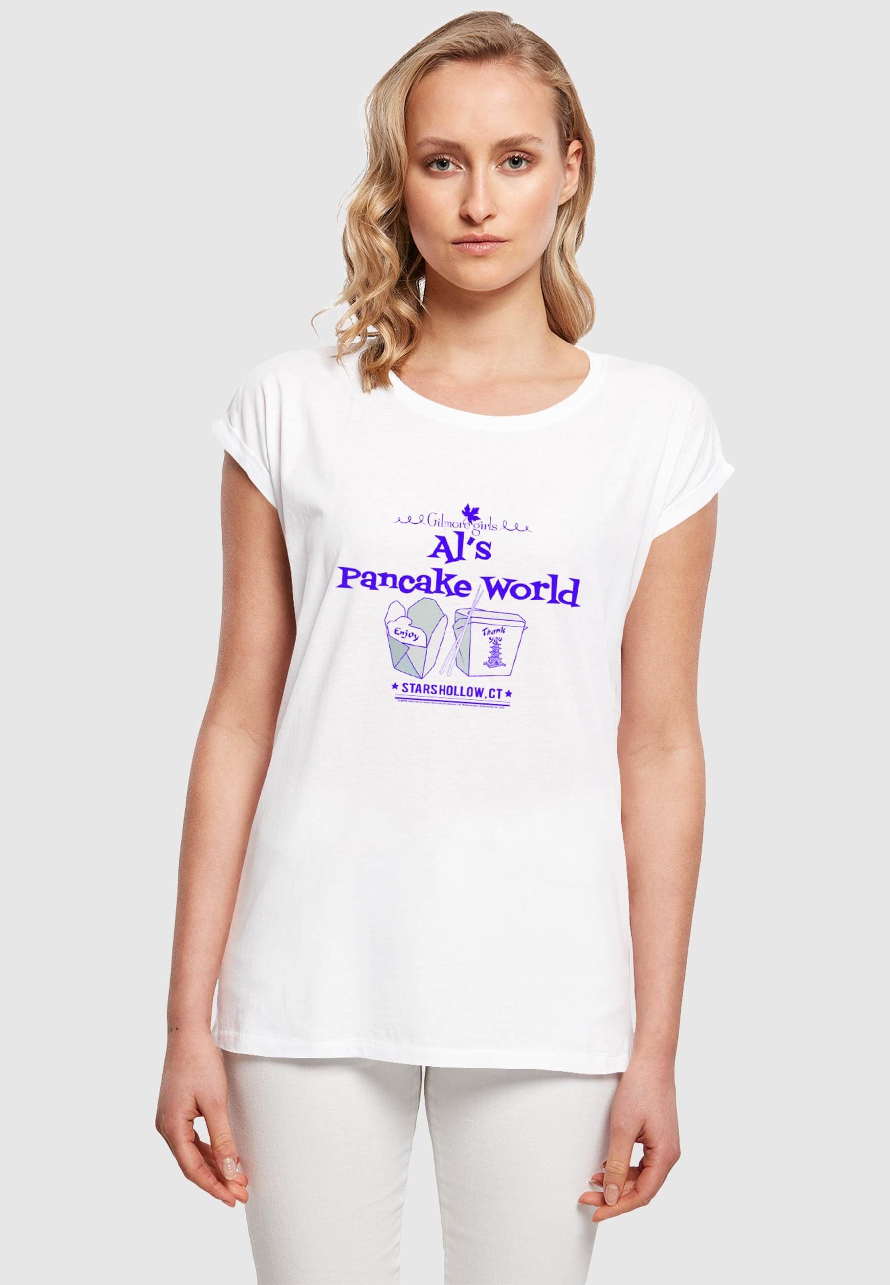 ABSOLUTE CULT T-Shirt »ABSOLUTE CULT Ladies Gilmore Girls - Al's Pancake World T-Shirt«, (1 tlg.)