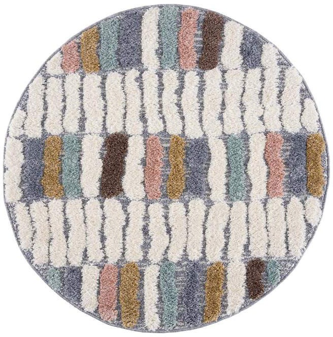 Thumbnail - Carpet City Hochflor-Teppich "Focus 3032", rund, 20 mm Höhe, Boho-Teppich, Hochtief-Muster/ 3D-Effekt, für Wohnzimmer, S...