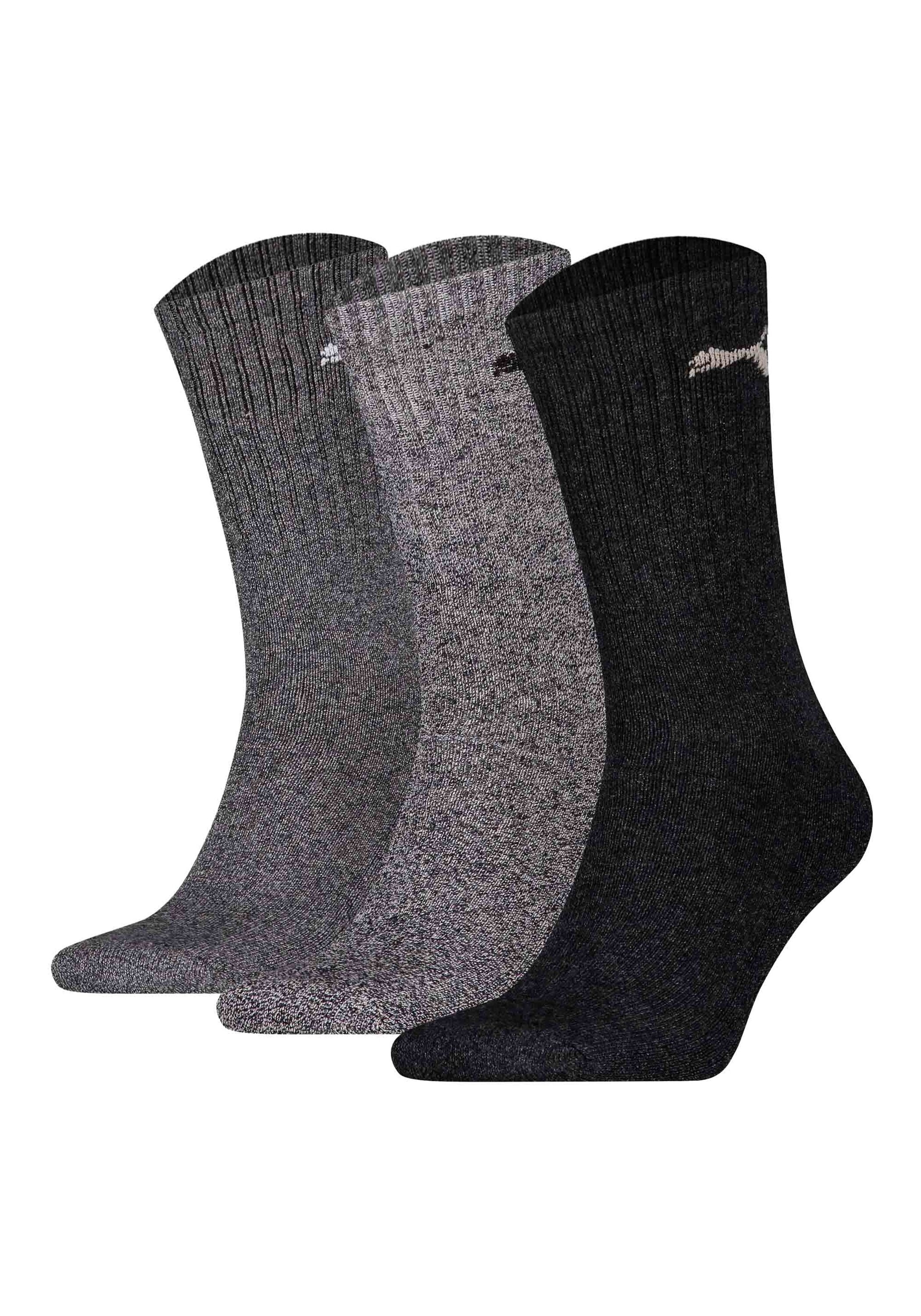 PUMA Herren Kurzsocken "Socken 3er Pack", Gr. 43, grau, Obermaterial: 74% Baumwolle CO. 21% Polyester PES. 3% Polyamid PA. 2% Elasthan EL., Socken
