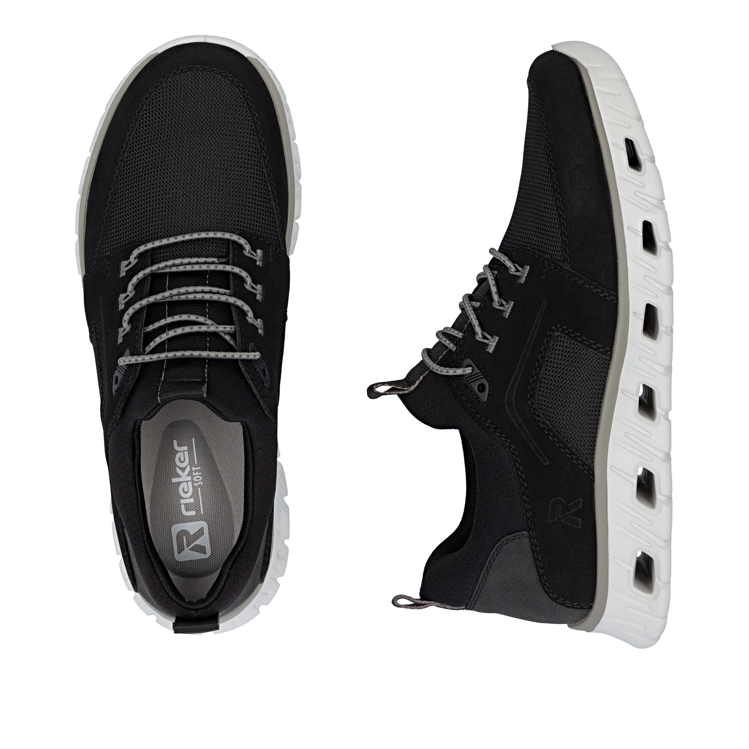 RIEKER Sport Slip-On Sneaker, Freizeitschuh, Halbschuh, Slipper mit Anziehlaschen