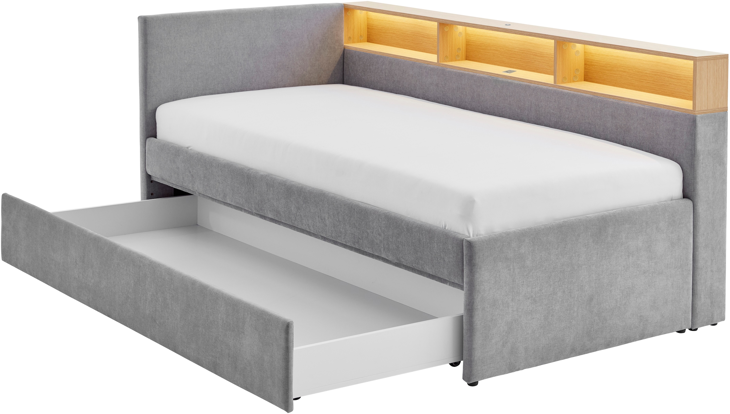 meise.möbel Kinderbett »UNO, Polsterbett wahlweise mit Tandemliege oder Stauraum-Schublade« Liegefläche 90x200, 120x200, 140x200cm