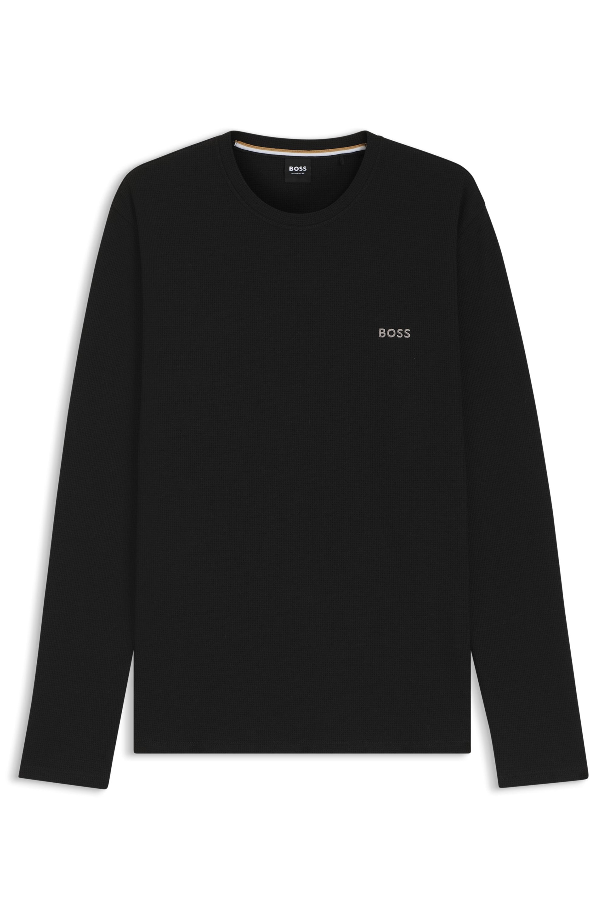BOSS Pyjamaoberteil »Waffle LS-Shirt«