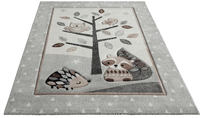 Kinderteppich »Tierwelt«, rechteckig, Teppich mit Bordüre, weiche Haptik, Motiv Tiere