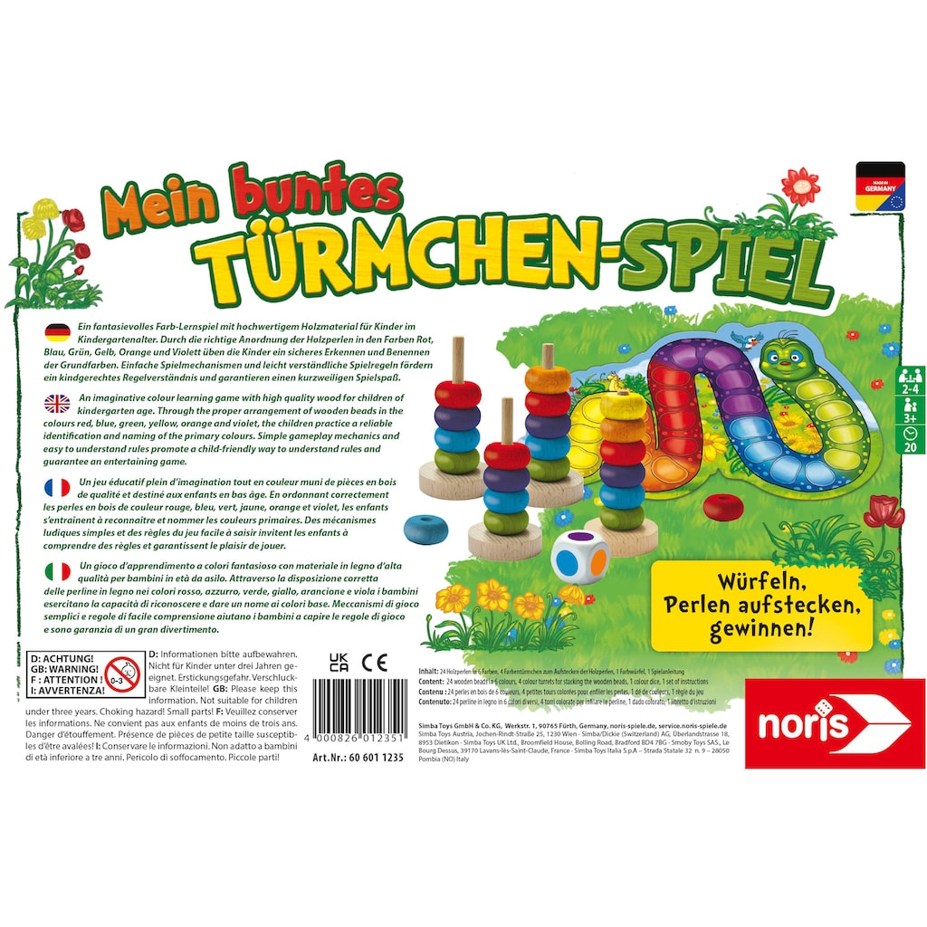Noris Spiel »Mein buntes Türmchenspiel«, Made in Germany