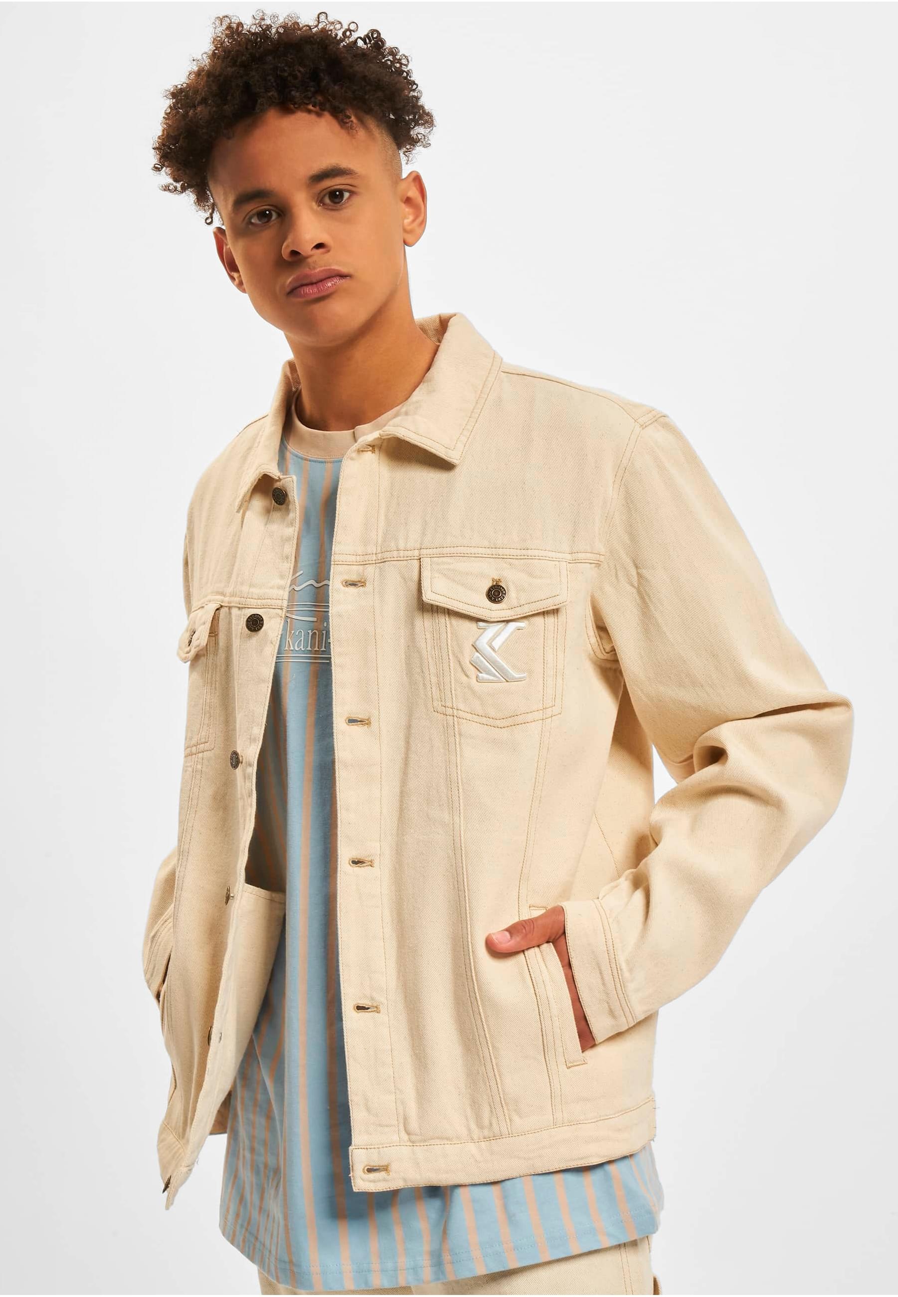 Karl Kani Jeansjacke »Karl Kani Herren KU221-015-1 KK OG Ecru Jacket«, (1 St.), ohne Kapuze