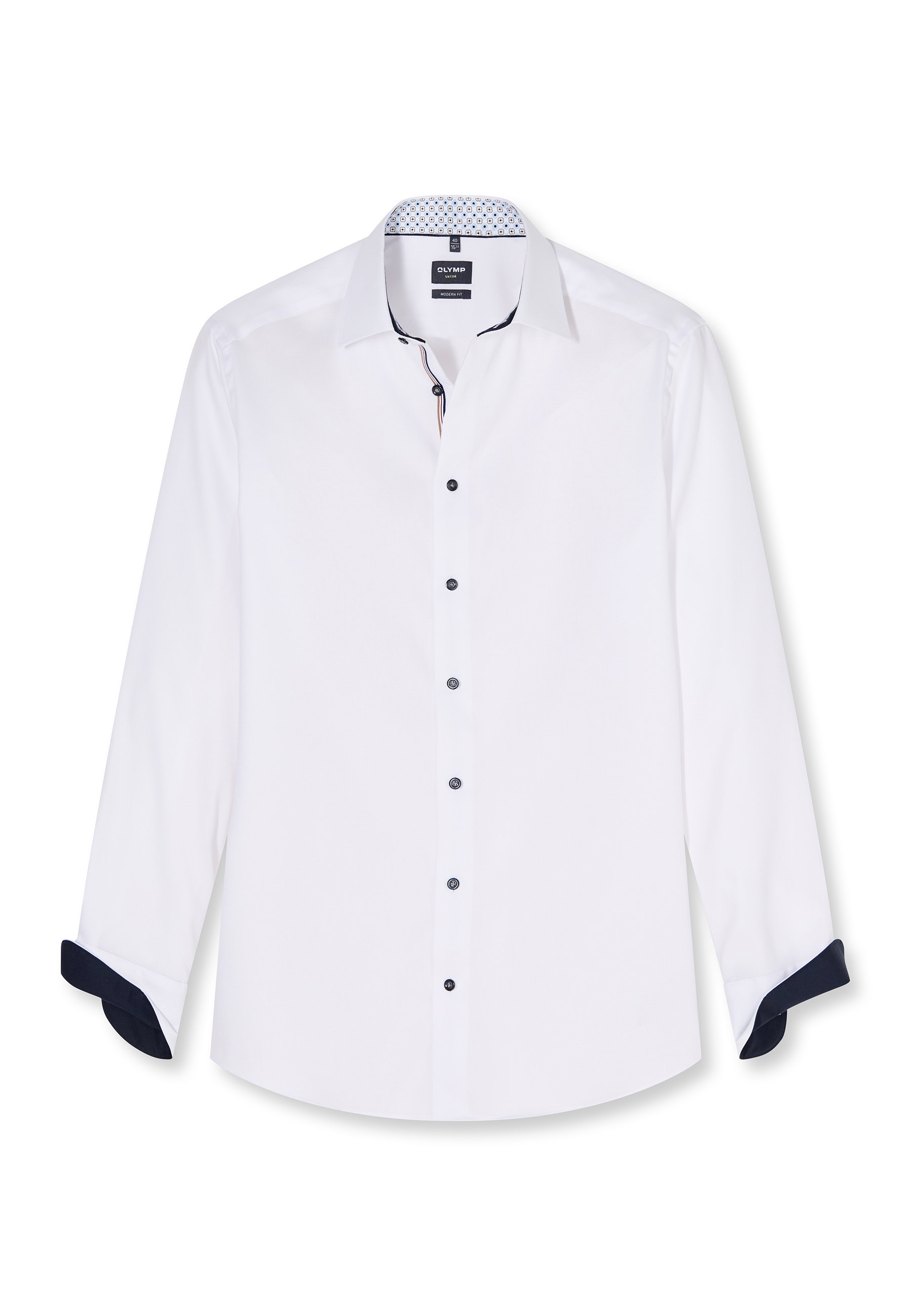 OLYMP Luxor Modern Fit Shirt White Short Sleeve 6