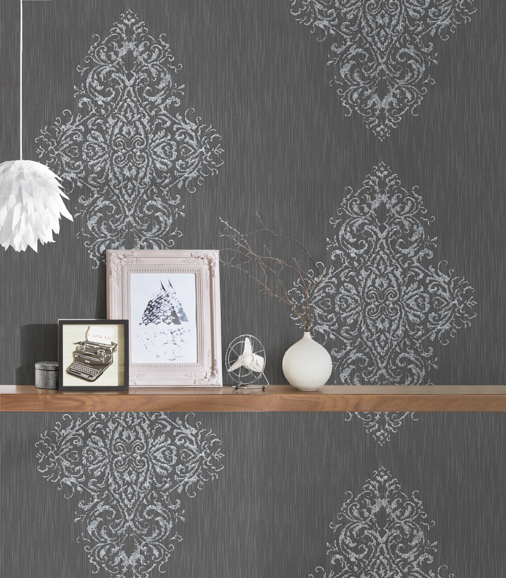 Architects Paper Textiltapete »Luxury wallpaper« Barock | gemustert | ornamental leicht strukturiert Textil Tapete Barock Metallic Effekt Tapeten Wohnzimmer Schlafzimmer