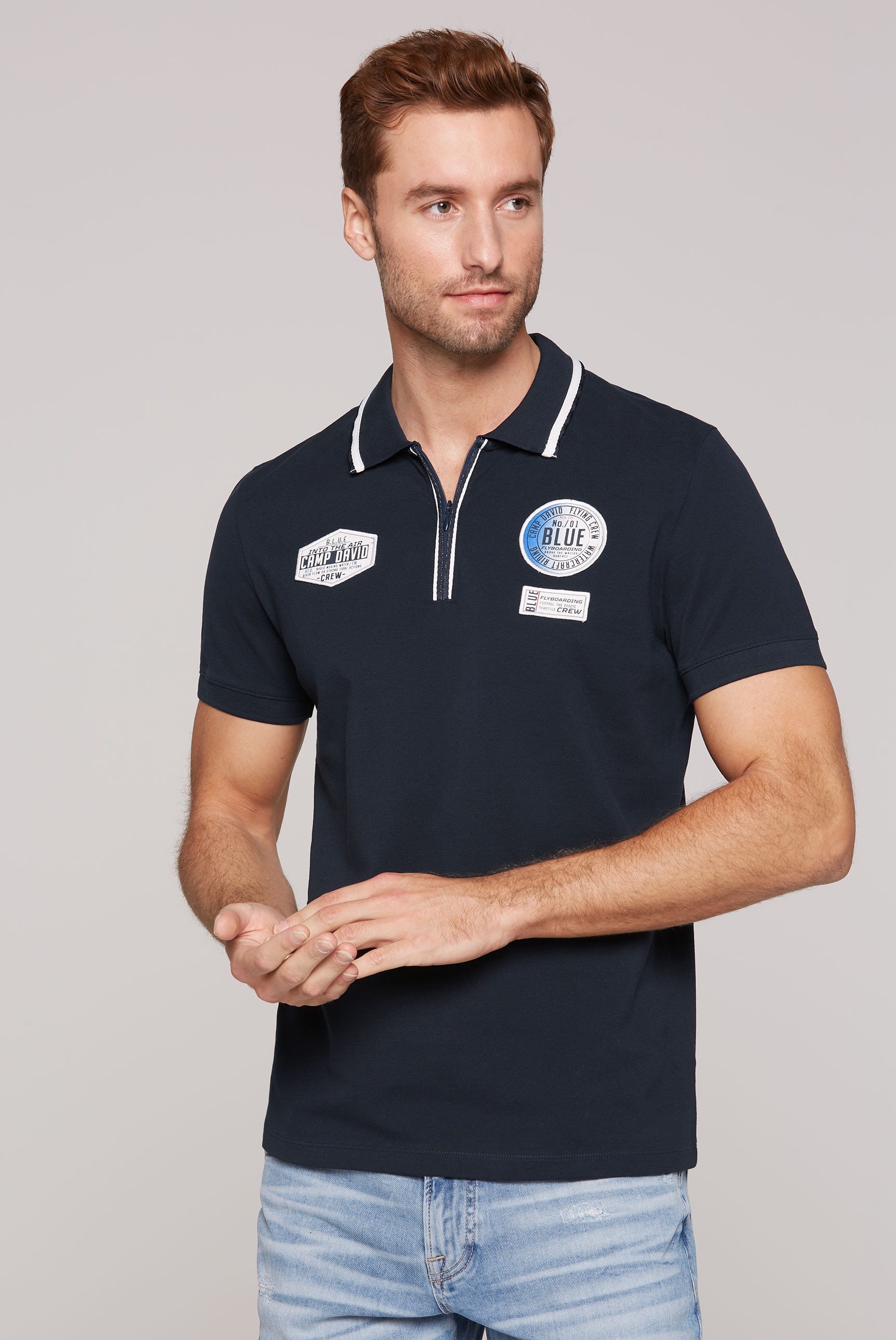 CAMP DAVID Poloshirt, mit Logo Stickerei günstig online kaufen