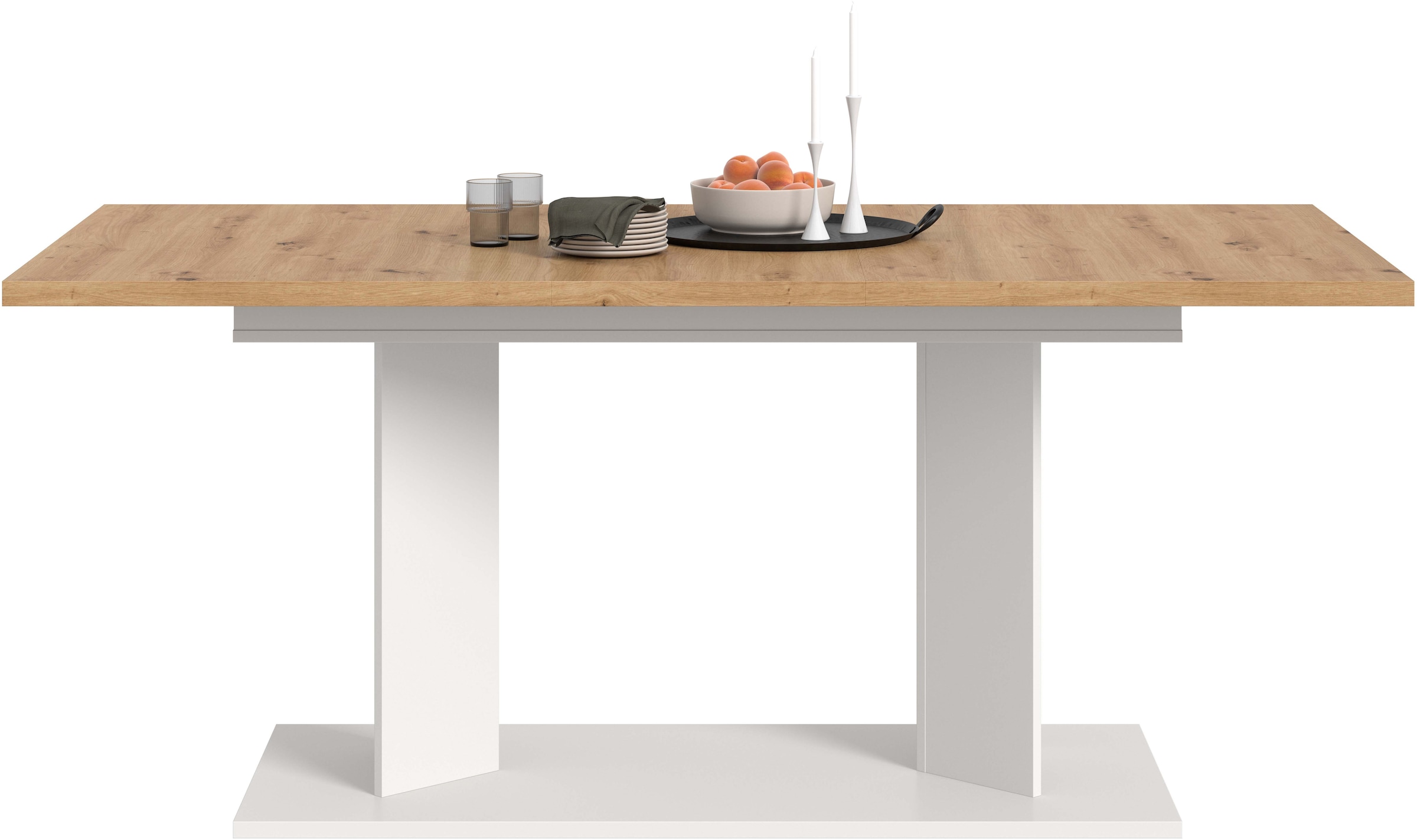 Home affaire Esstisch »GERO, 140-190 cm, 2-fach ausziehbar, Säulengestell« in verschiedenen Ausführungen erhältlich, 1 Stk. tlg. Tisch, Esstisch, Esszimmer, Esszimmertisch, Küchetisch, Bartisch