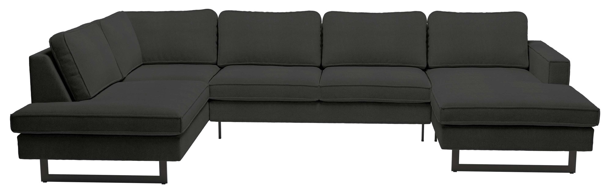 PLACES OF STYLE Wohnlandschaft "Pinto, 350 cm, U-Form, XXL, mit Ottomanen" günstig online kaufen