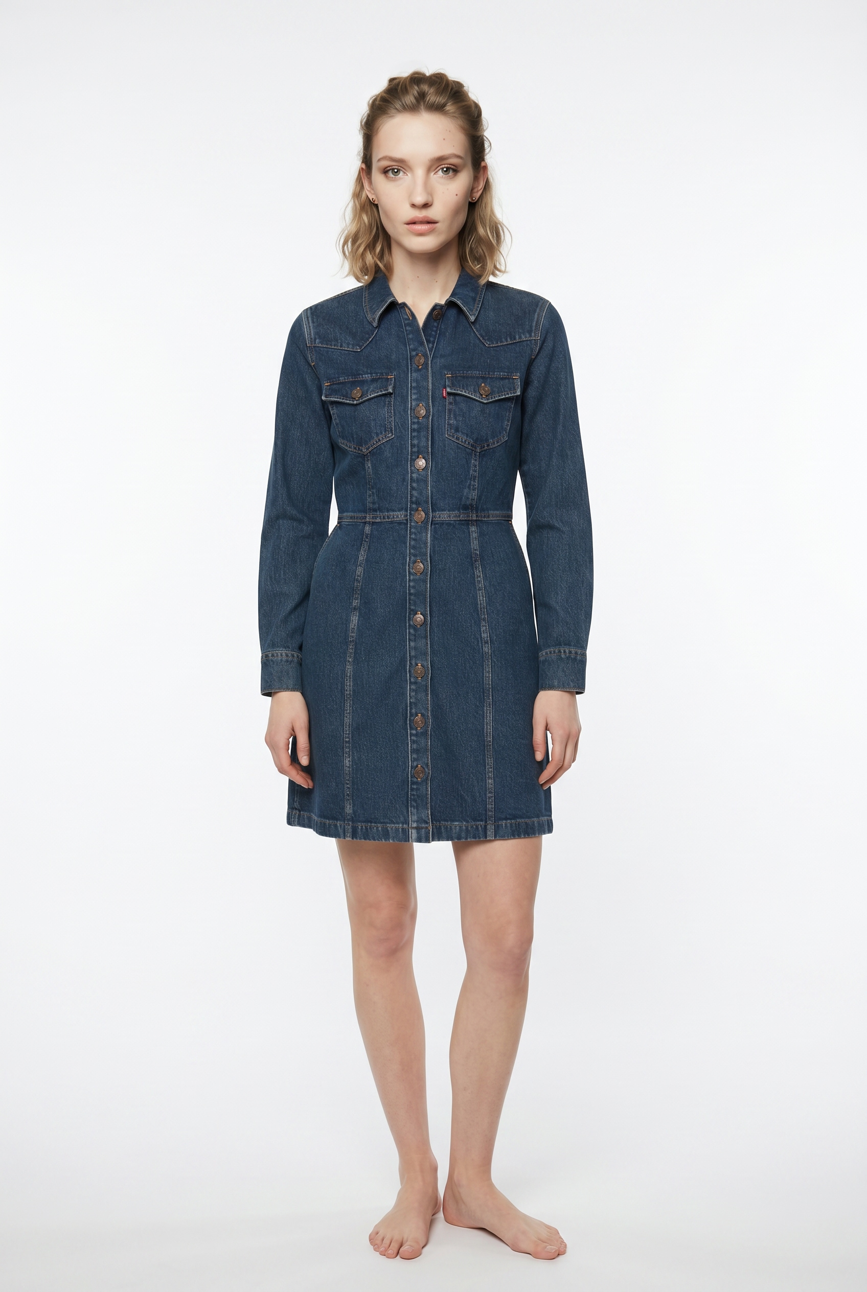 Levi's® Jeanskleid »FLYNN WESTERN COR« Brusttaschen | Eingrifftaschen Western-Style