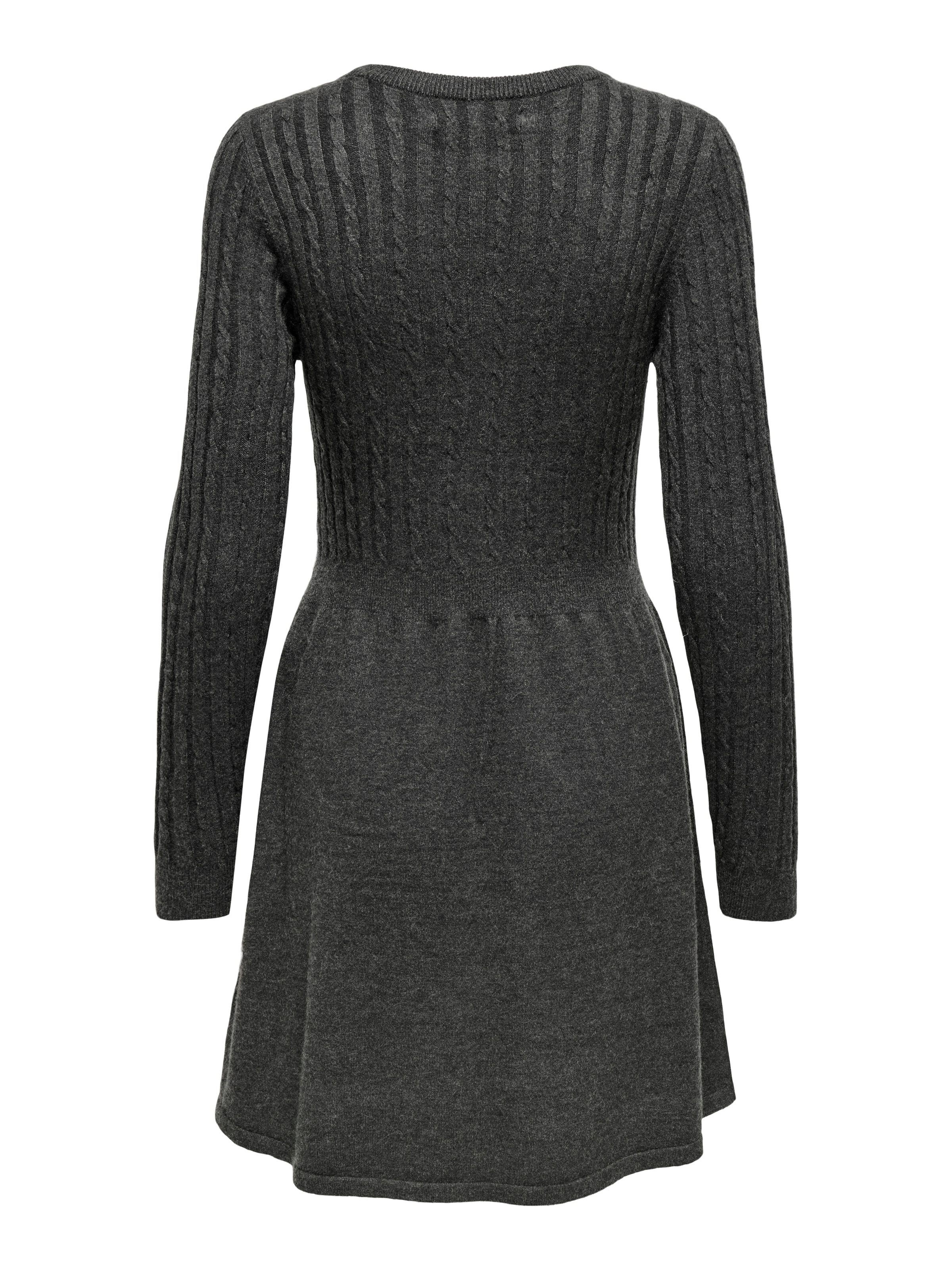 ONLY Strickkleid »ONLFIA LS CABLE DRESS KNT«, tailliert und mit dezentem Zopfstrickmuster im Oberteil