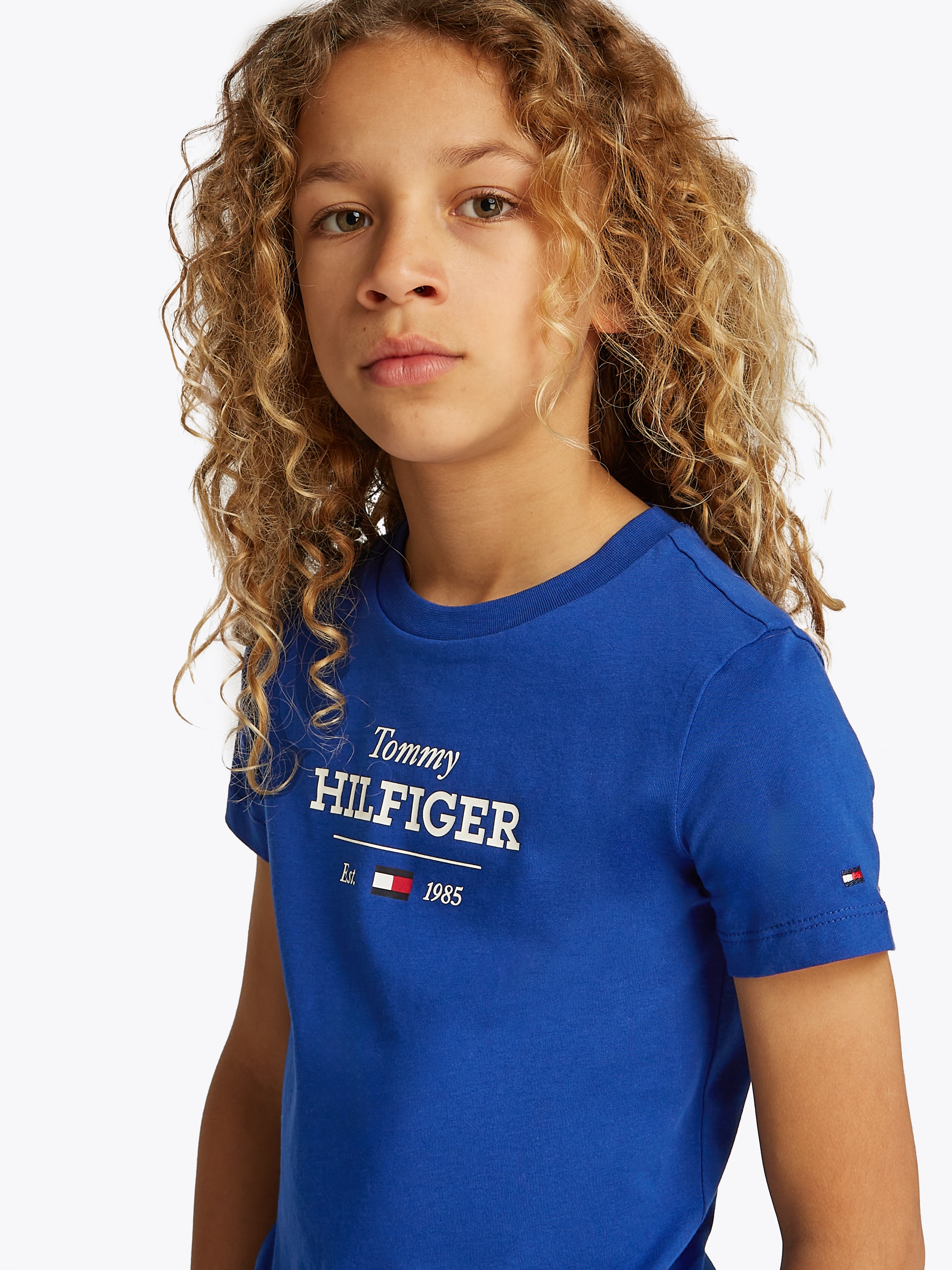 TOMMY HILFIGER T-Shirt »MONOTYPE 1985 REG TEE SS«, mit Logoschriftzug