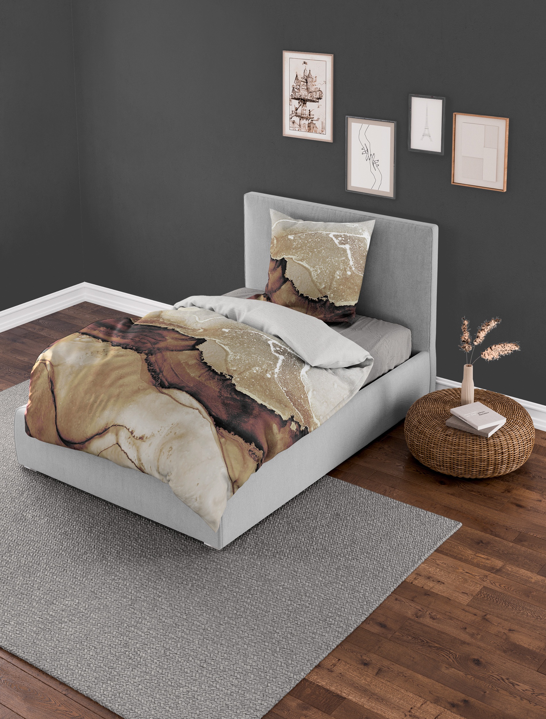 Biberna Bettwäsche "5192" 2 Stk. tlg. Mako-Satin, 100 % Baumwolle, pflegele günstig online kaufen