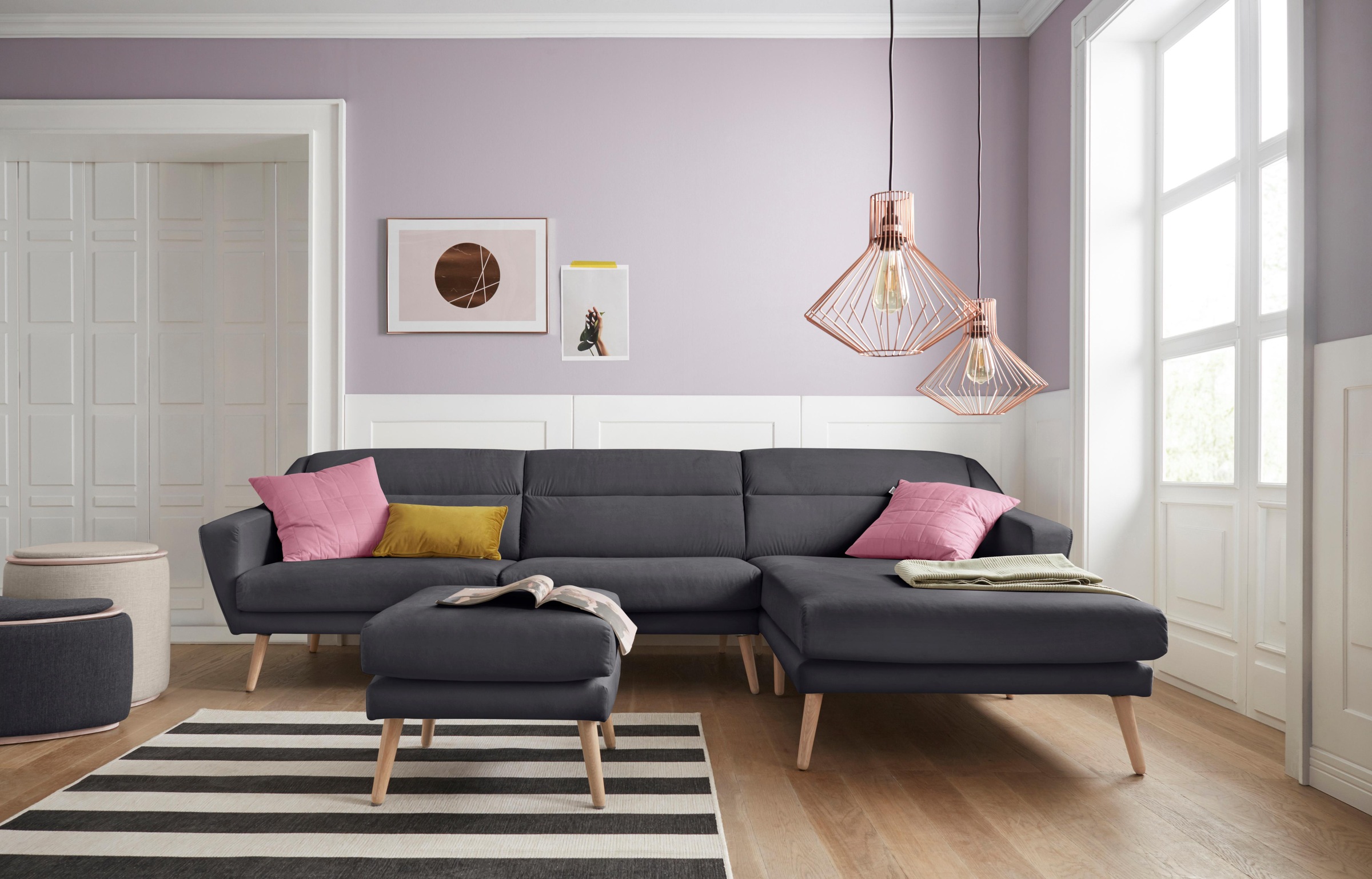 andas Hocker »Bille«, mit Eiche-Beinen, Design by Morten Georgsen